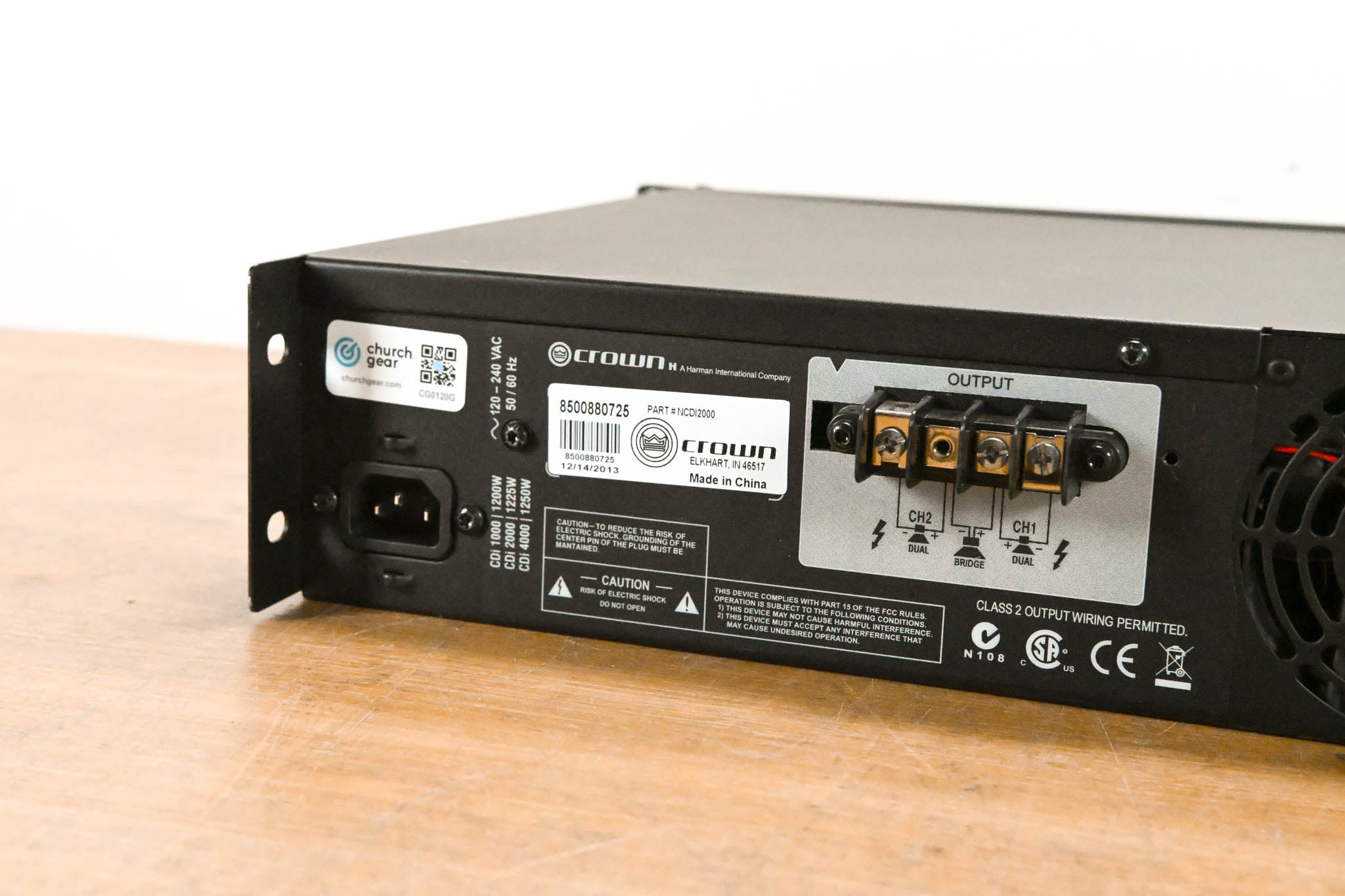 Crown CDi 2000 2-Channel 800W 70V Power Amplifier