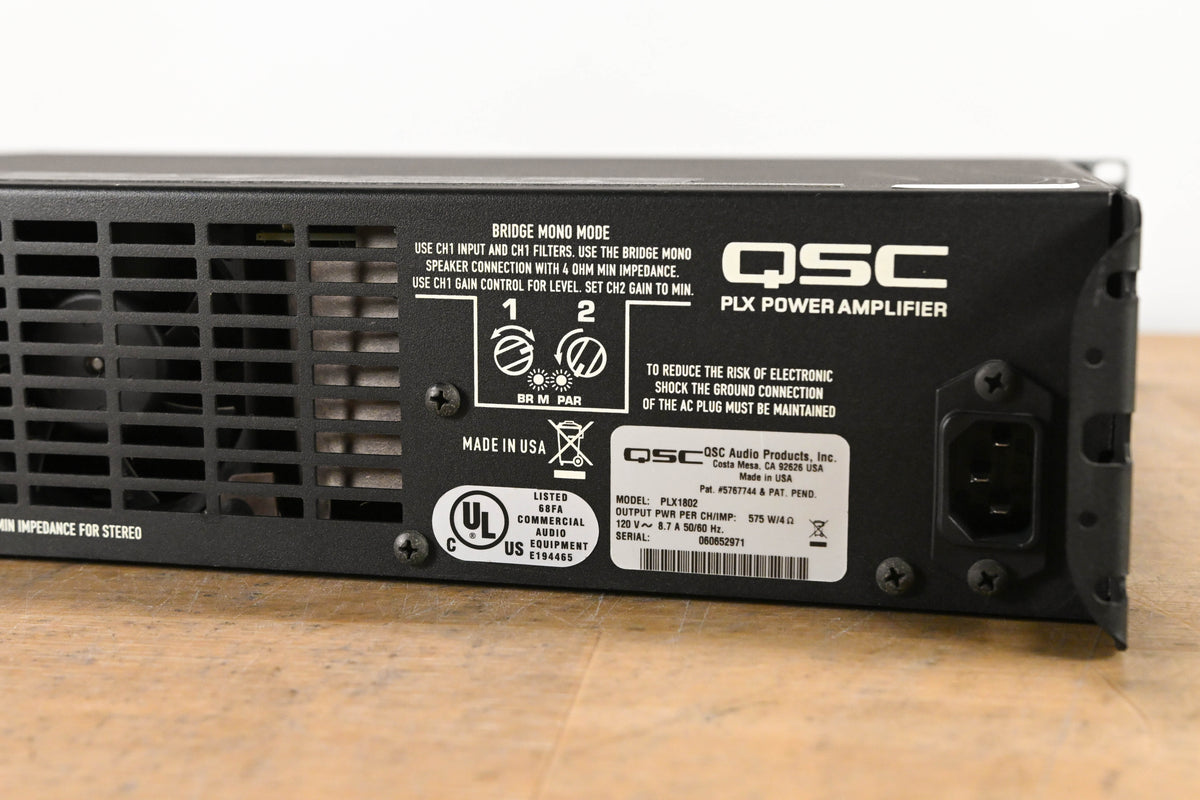 QSC PLX1802 2-Channel Power Amplifier