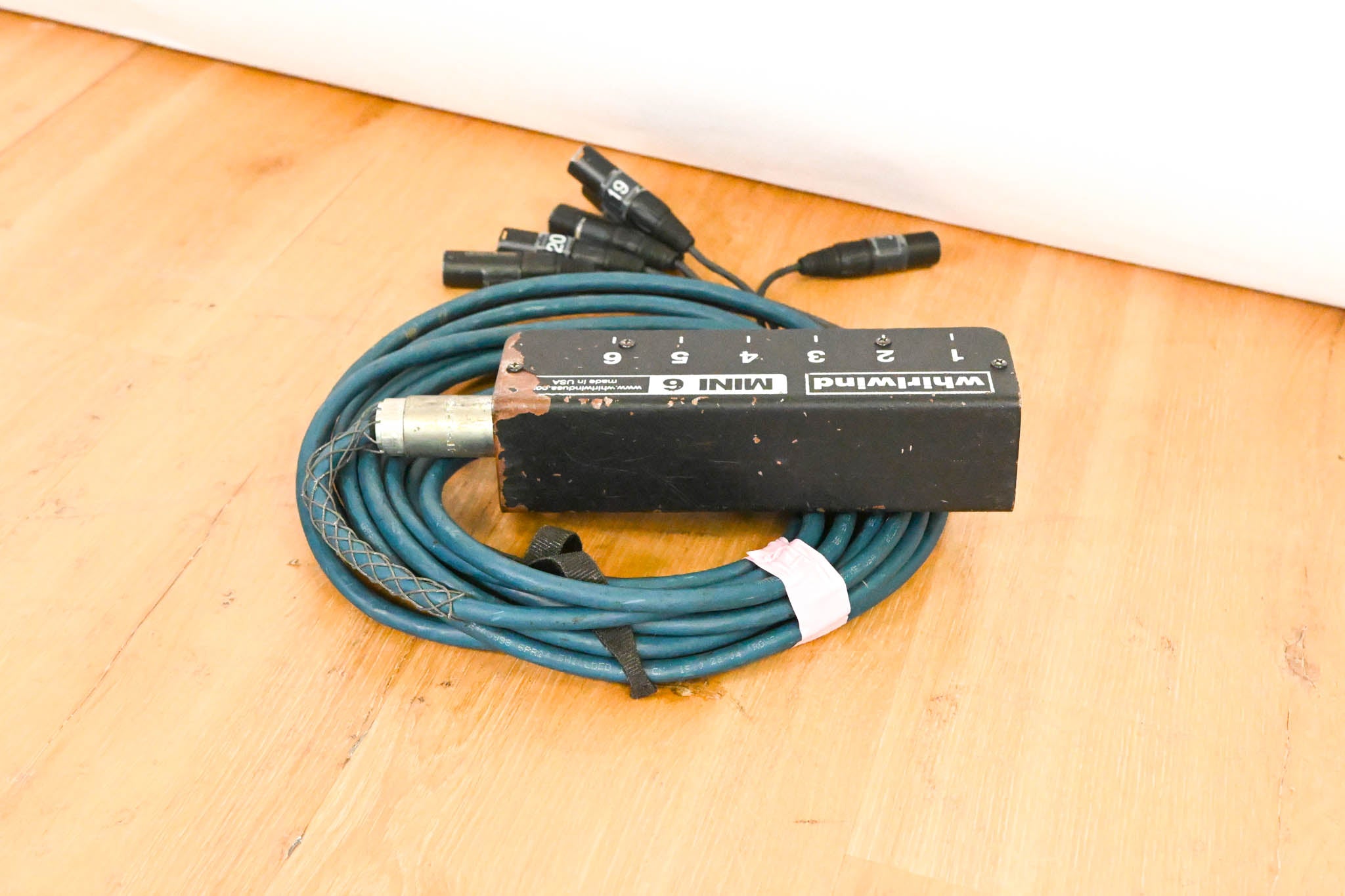 Whirlwind MS-6-M-NR-025 Mini 6 6-Channel Low-Profile Drop Snake - 25 ft