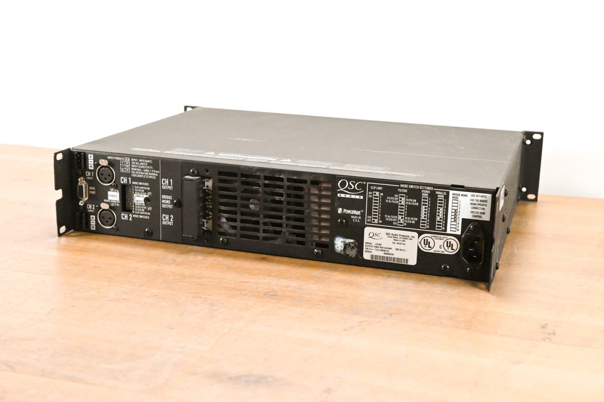 QSC CX702 2-Channel 700W Power Amplifier