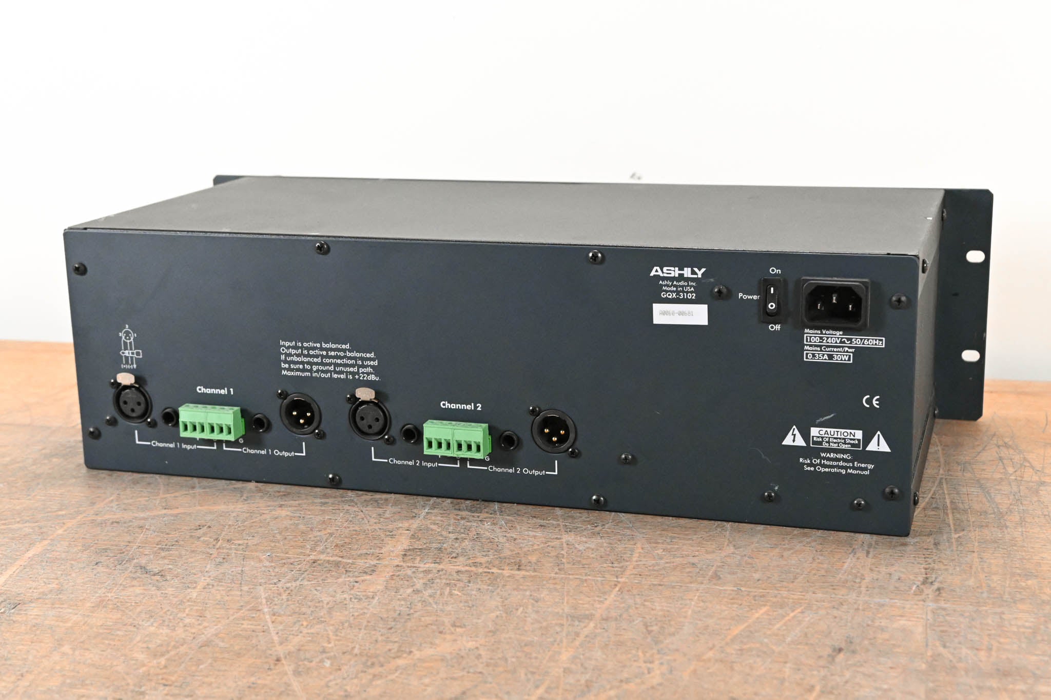 Ashly GQX-3102 2-Channel 31-Band Graphic Equalizer