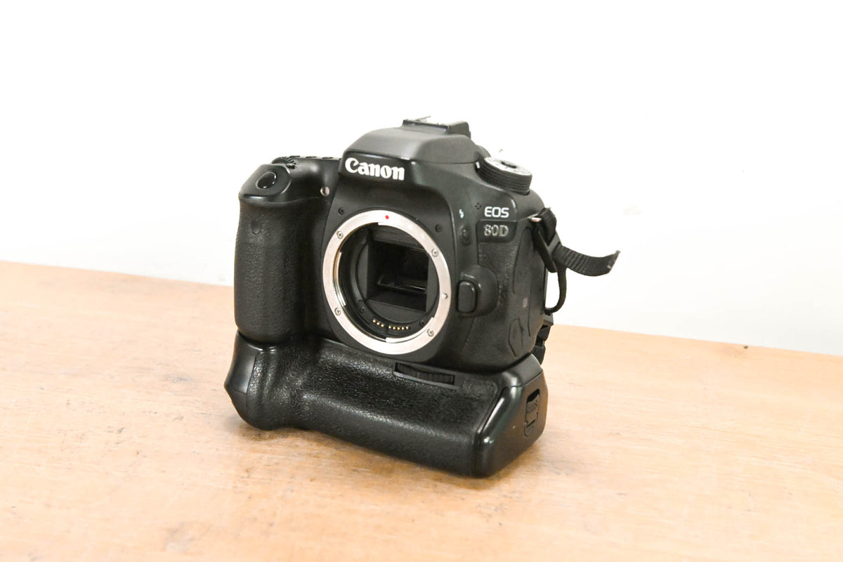 Canon EOS 80D DSLR Camera Body w/ Battery Grip