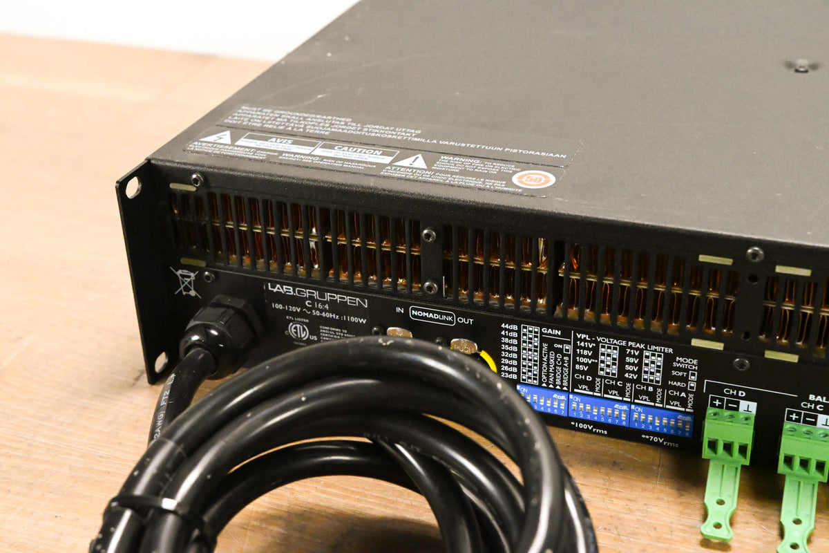 Lab Gruppen C 16:4 1600W Four-Channel Power Amplifier