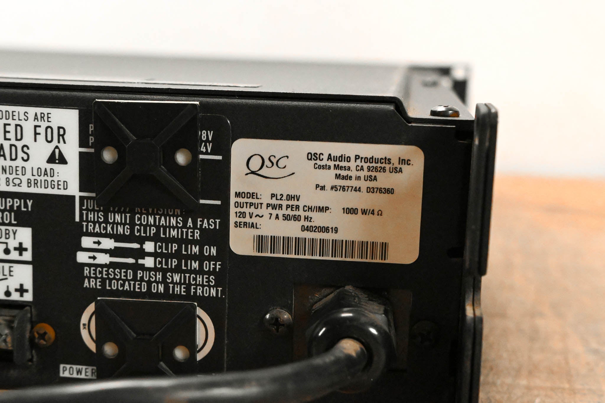 QSC Powerlight 2.0HV High-Voltage Power Amplifier