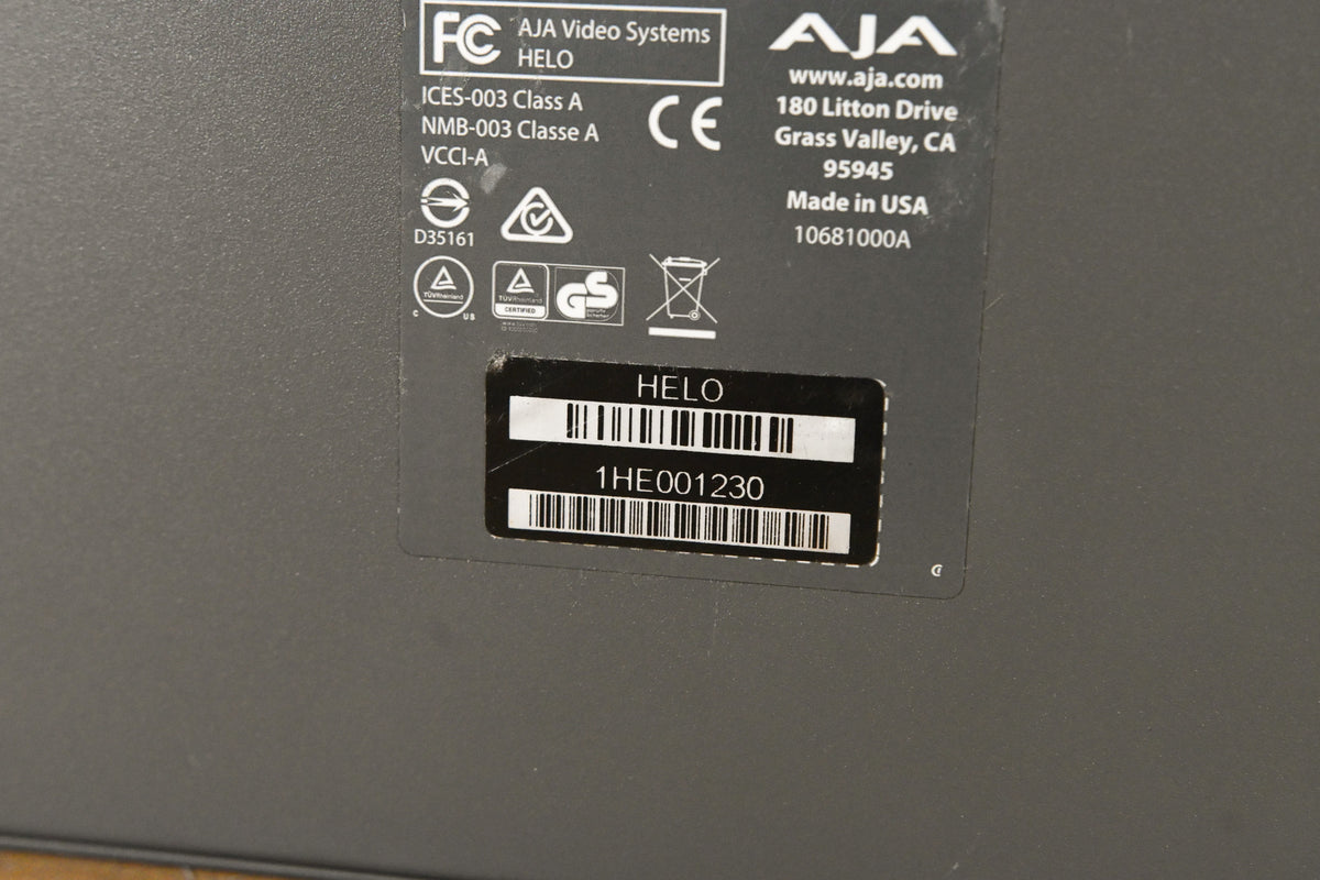 AJA HELO H.264 Streamer and Recorder (NO POWER SUPPLY)