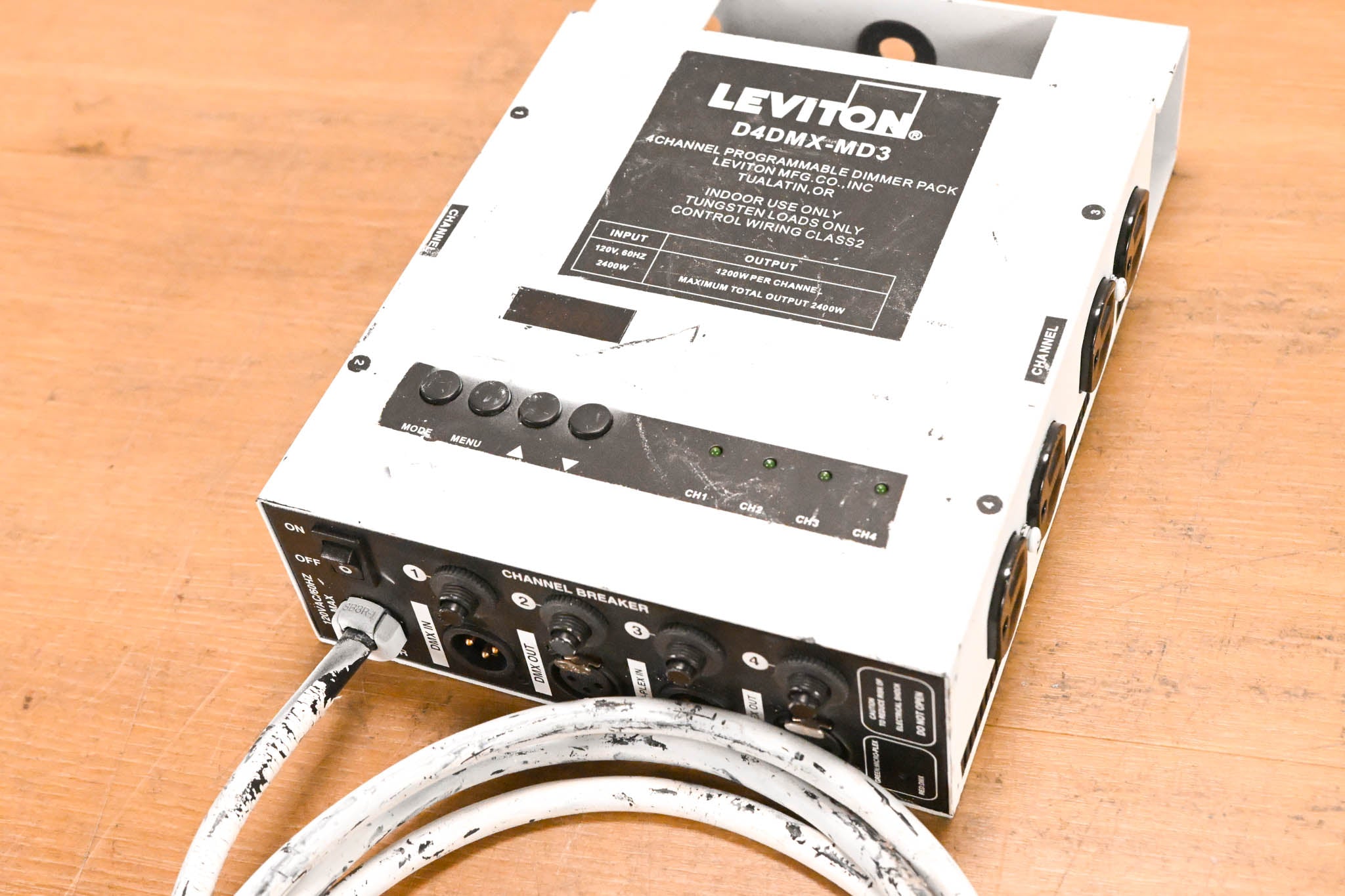 Leviton D4DMX-MD3 4-Channel Programmable Dimmer Pack
