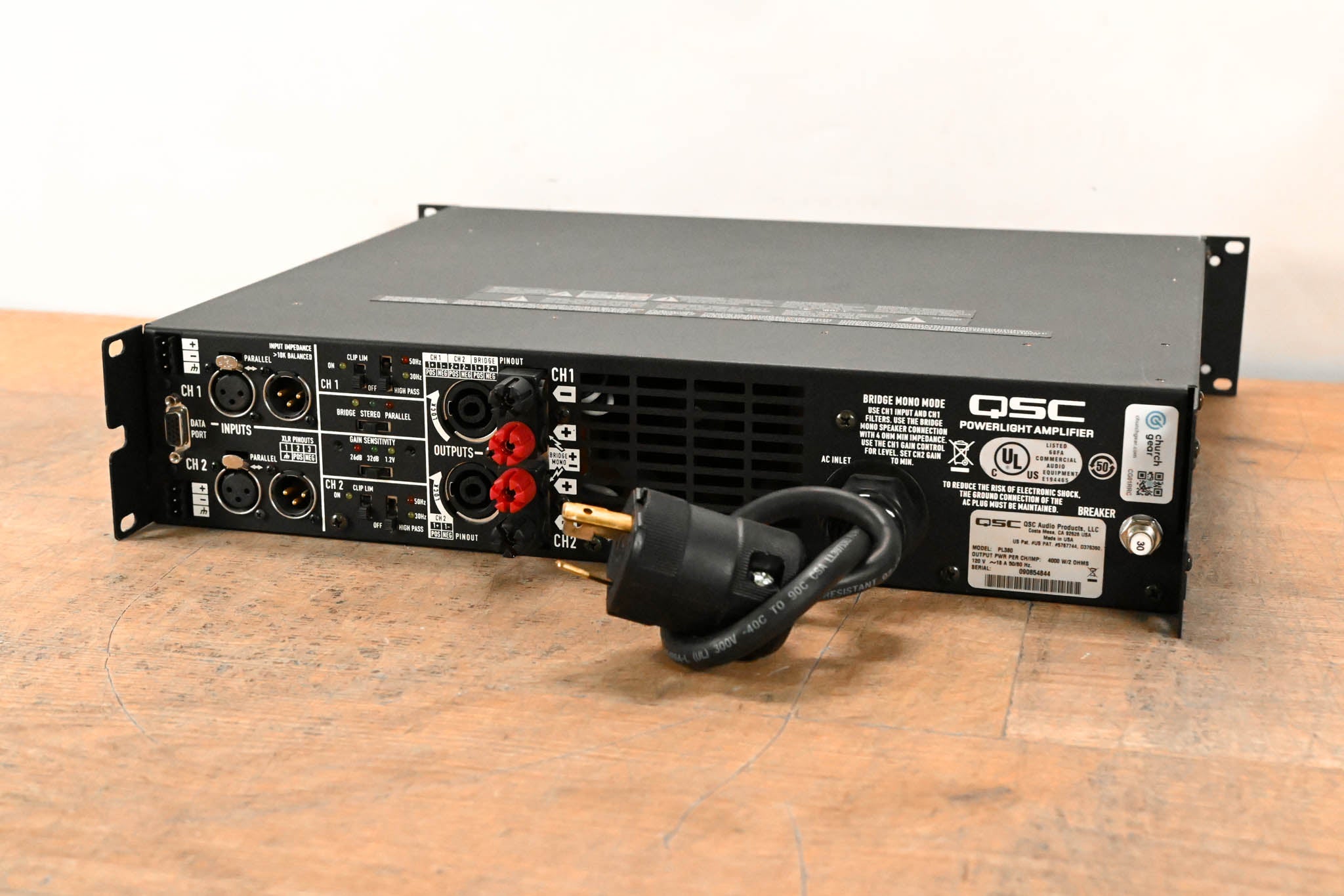 QSC PL380 Powerlight 3 Series 2-Channel Power Amplifier