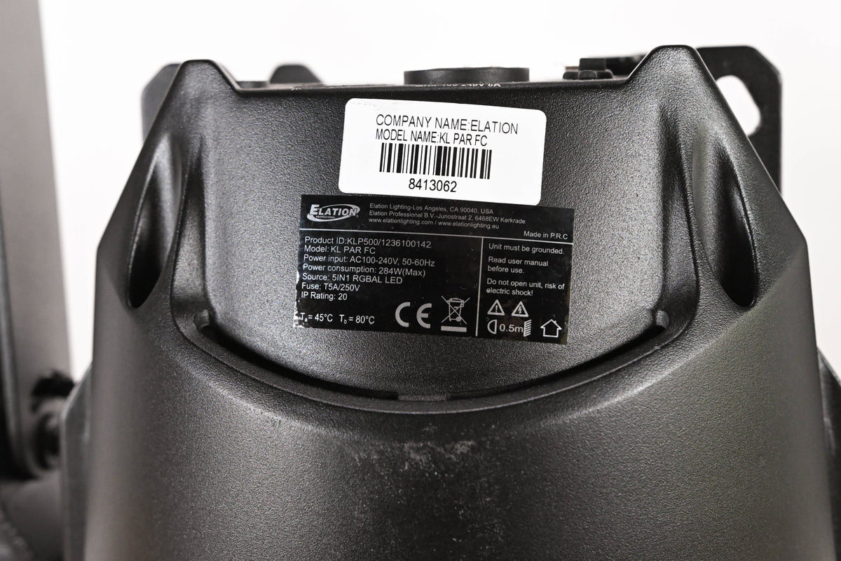Elation KL PAR FC 280W RGBMA LED Par Wash Light - Black (NO POWER CABLE)