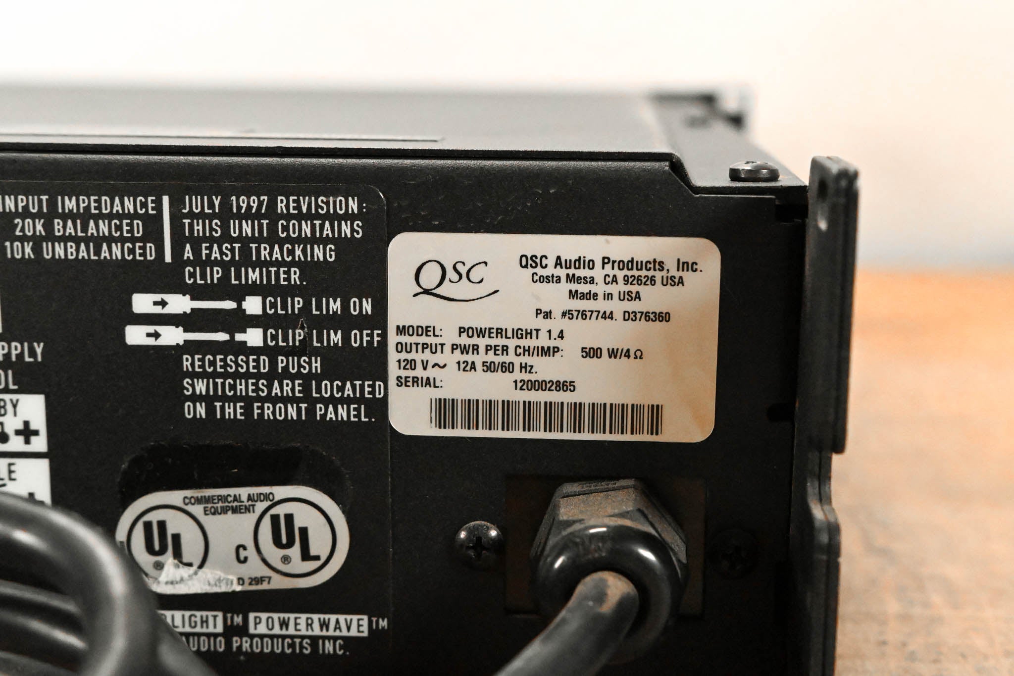 QSC PowerLight 1.4 2-Channel Power Amplifier