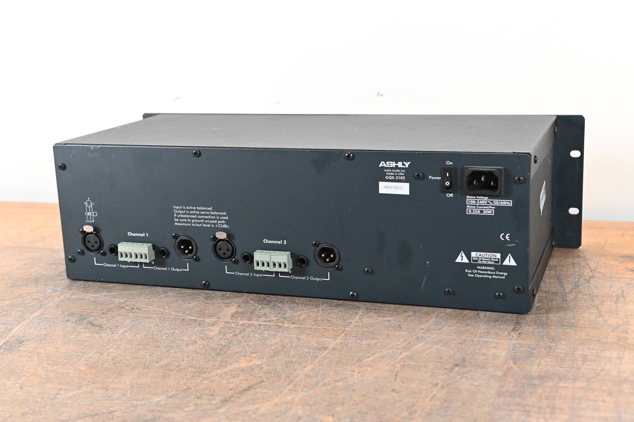 Ashly GQX-3102 2-Channel 31-Band Graphic Equalizer