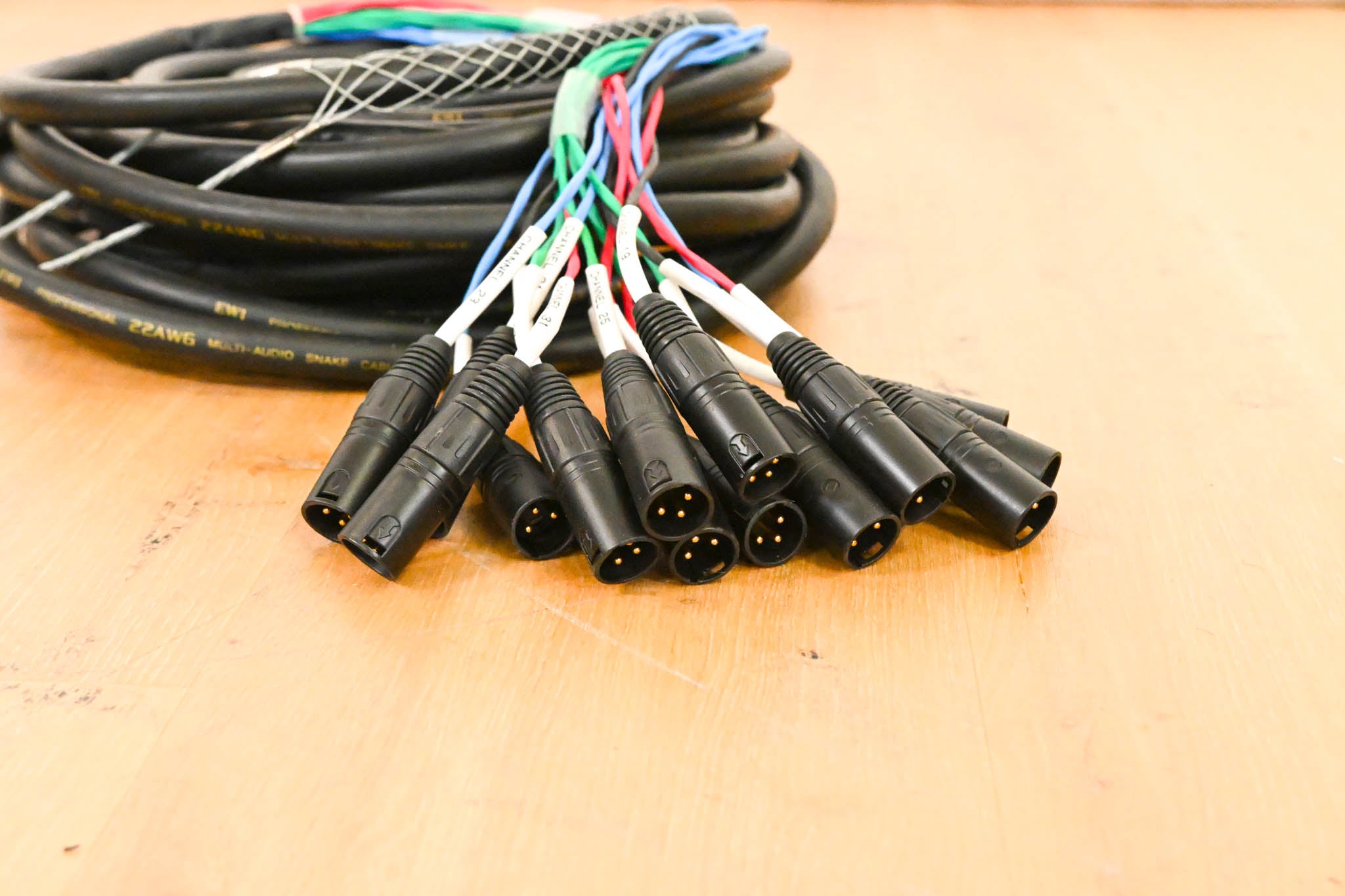 EWI 16-Channel EDAC to 16 XLRM Audio Snake Cable - 50'