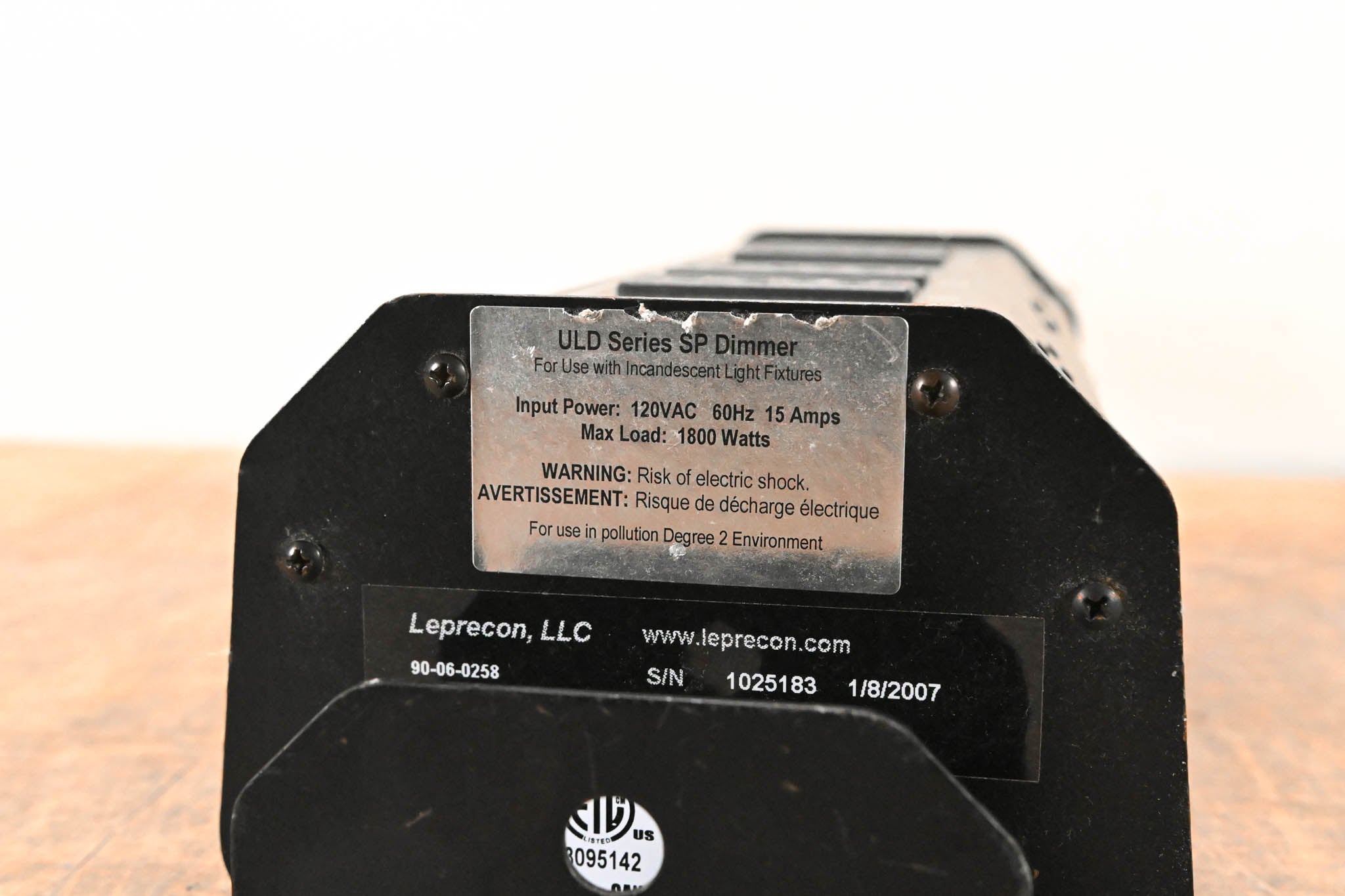 Leprecon ULD-340 4-Channel 15A Tree Mount Dimmer with Stage Pin Output