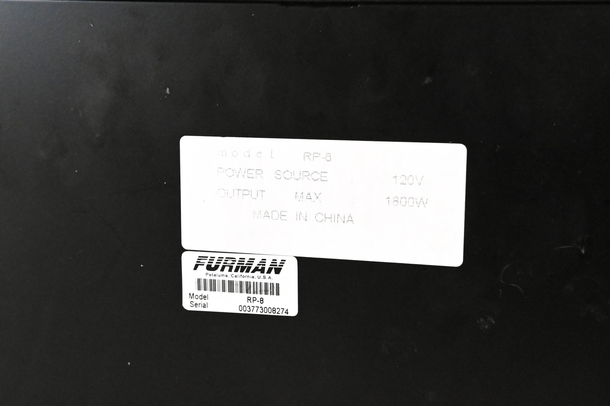 Furman RP-8 8-Outlet Rackmount Power Conditioner