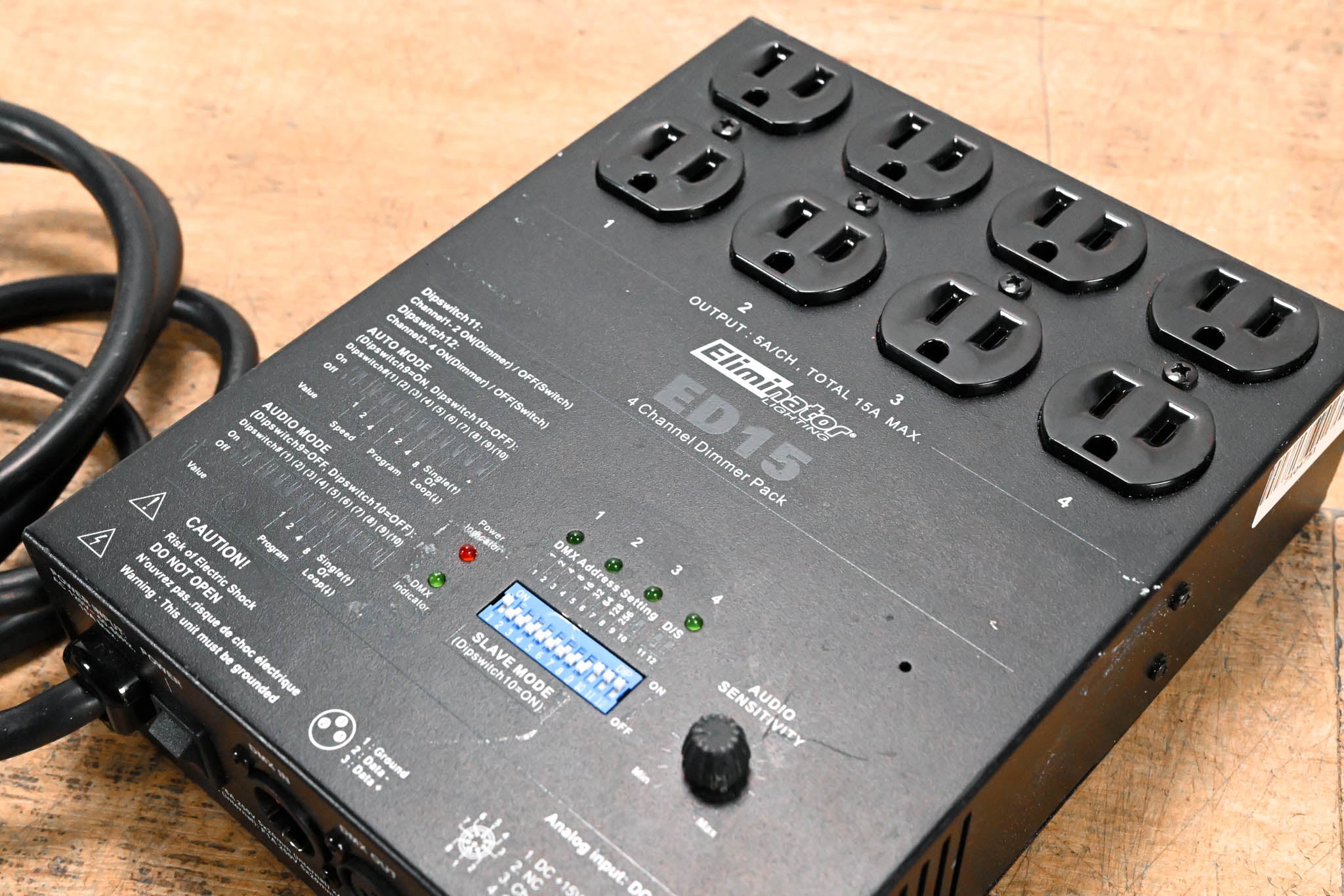 Eliminator Lighting ED15 4-Channel Dimmer Pack