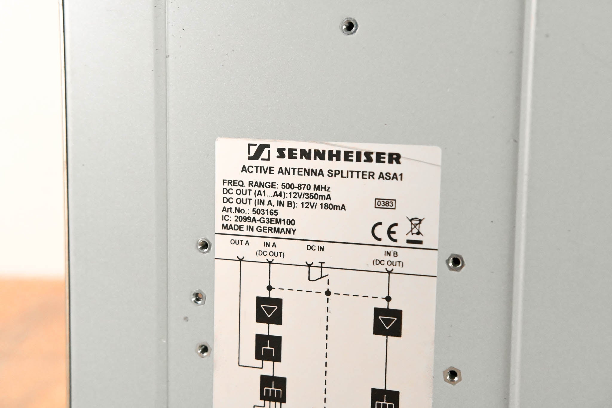 Sennheiser ASA 1 Active Antenna Splitter - 500-870 MHz (NO POWER SUPPLY)
