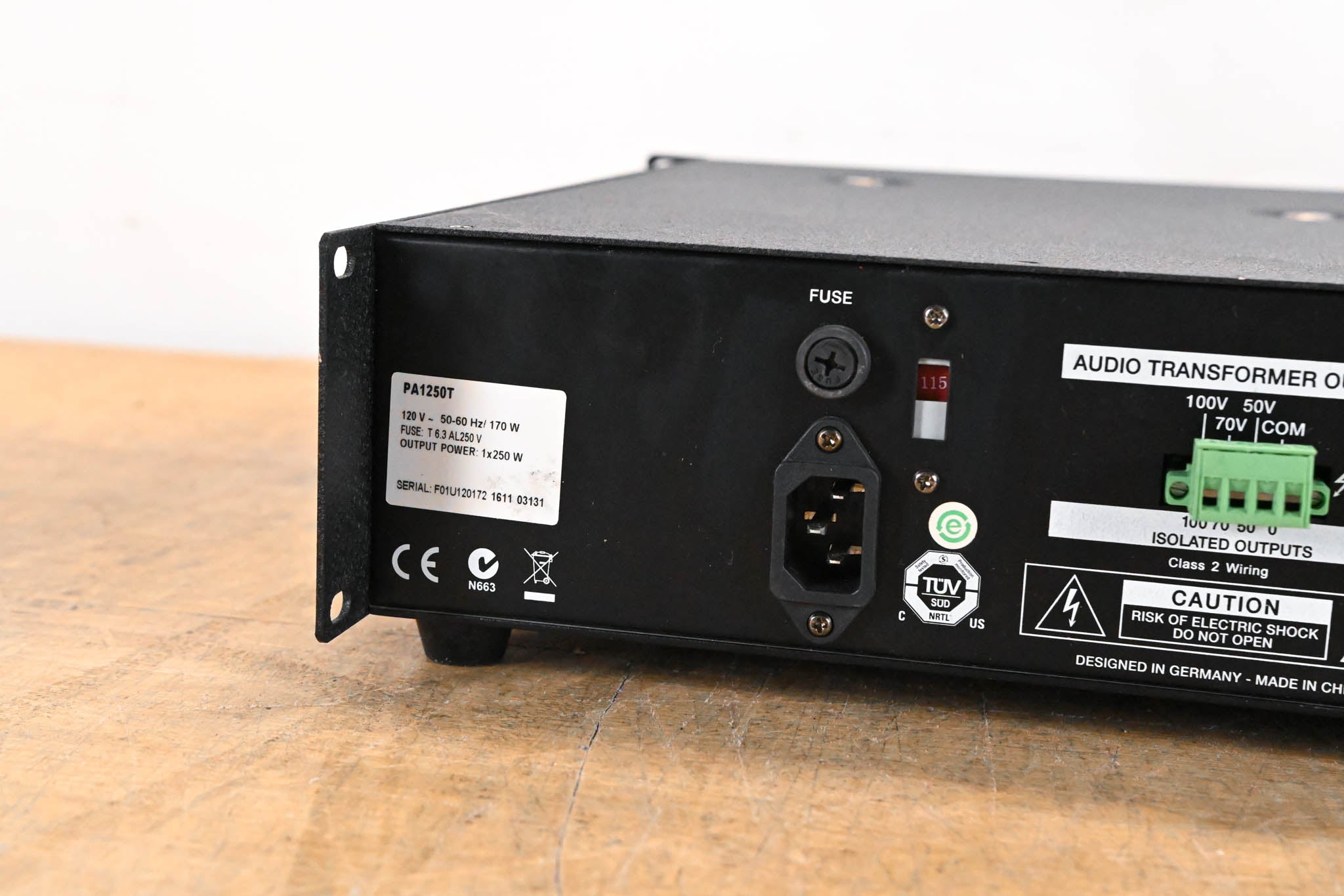 Electro-Voice (EV) PA1250T Single‑Channel 250W Power Amplifier