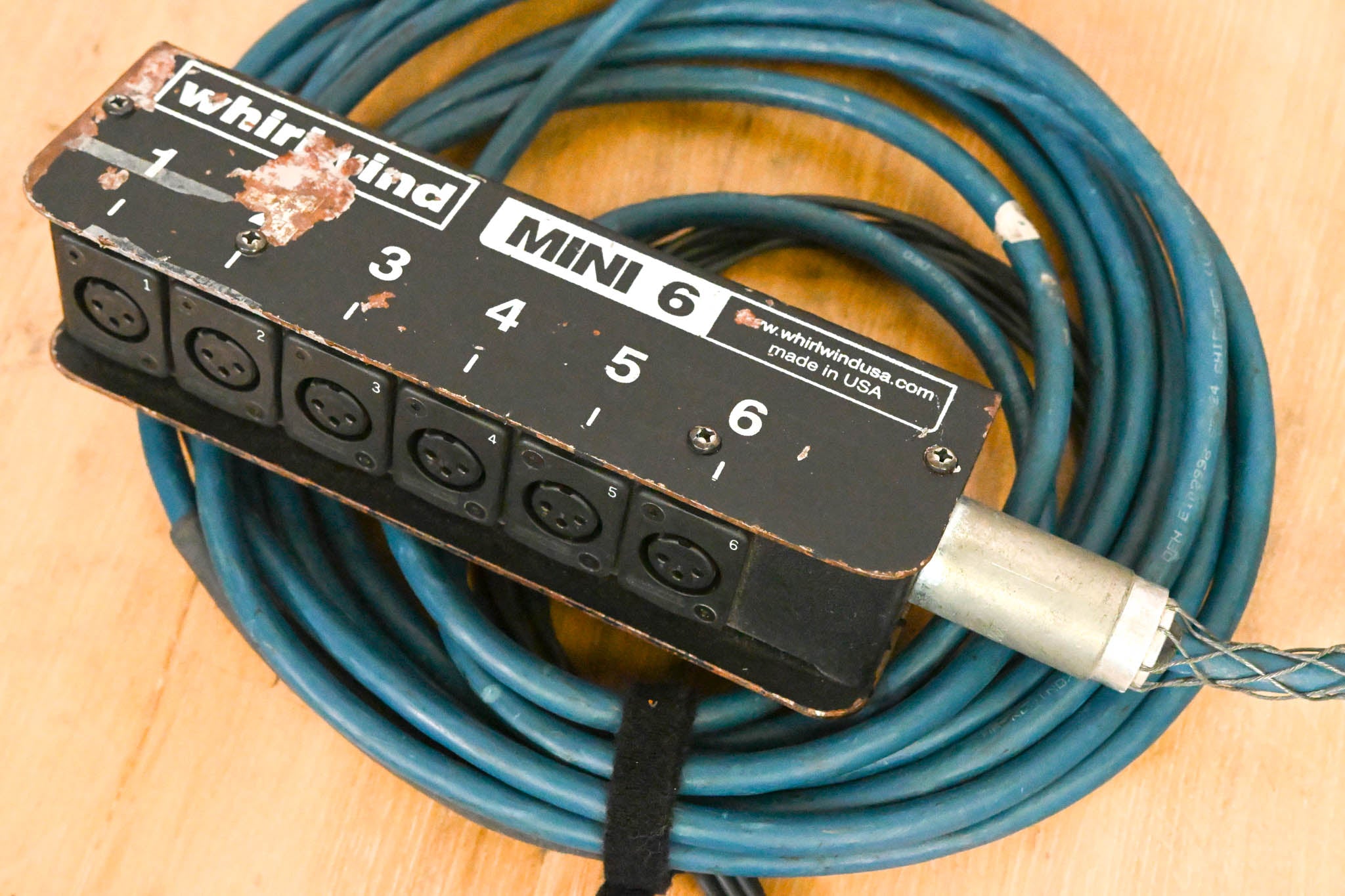 Whirlwind MS-6-M-NR-025 Mini 6 6-Channel Low-Profile Drop Snake - 25 ft