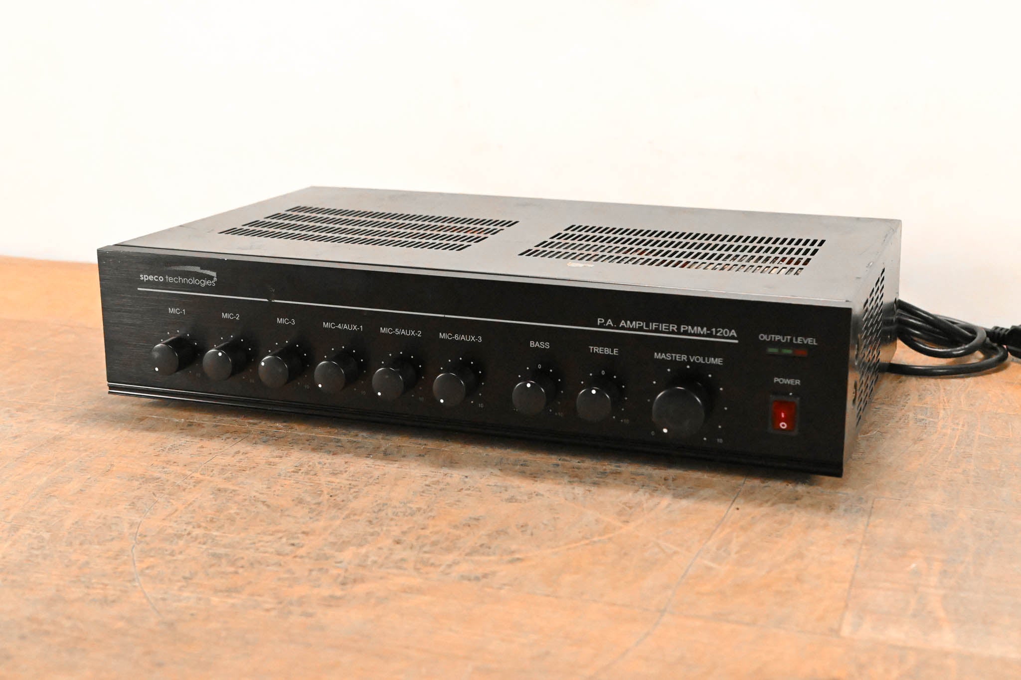 Speco Technologies PMM120A 120W PA Mixer Power Amplifier with 6 Inputs