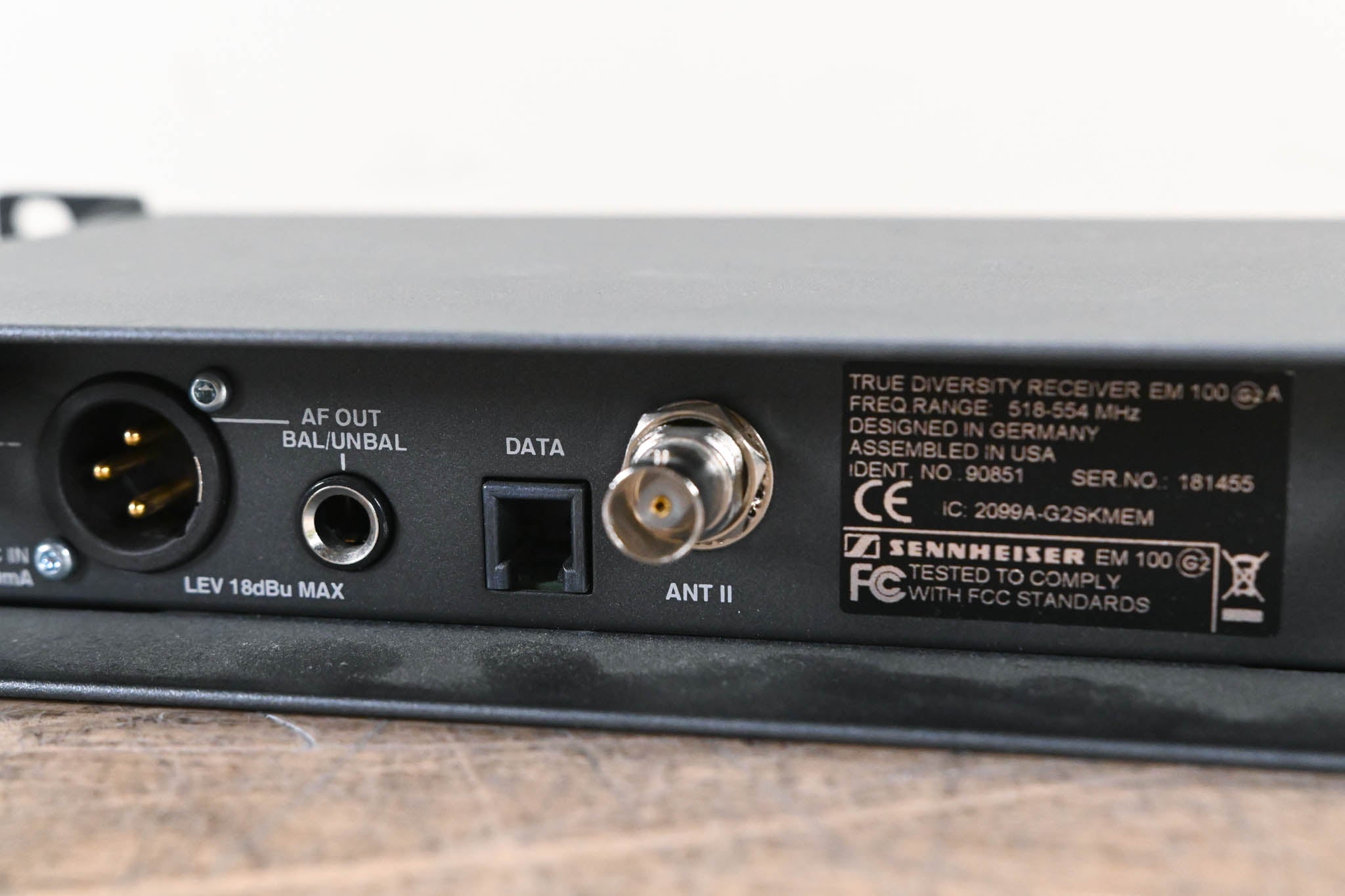 Sennheiser EM 100 G2 Wireless Receiver - 518-554 MHz (NO POWER SUPPLY)