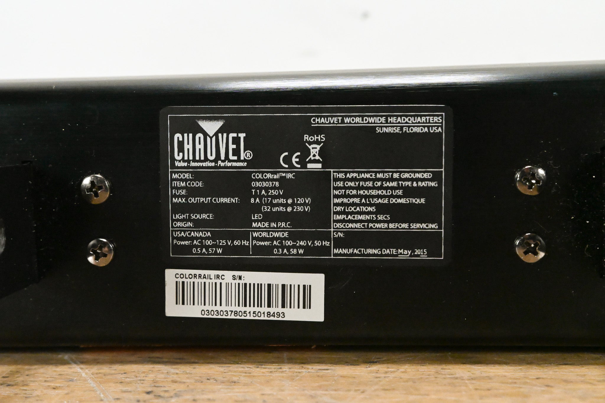 Chauvet COLORrail IRC 320x0.25W RGB LED Strip Light