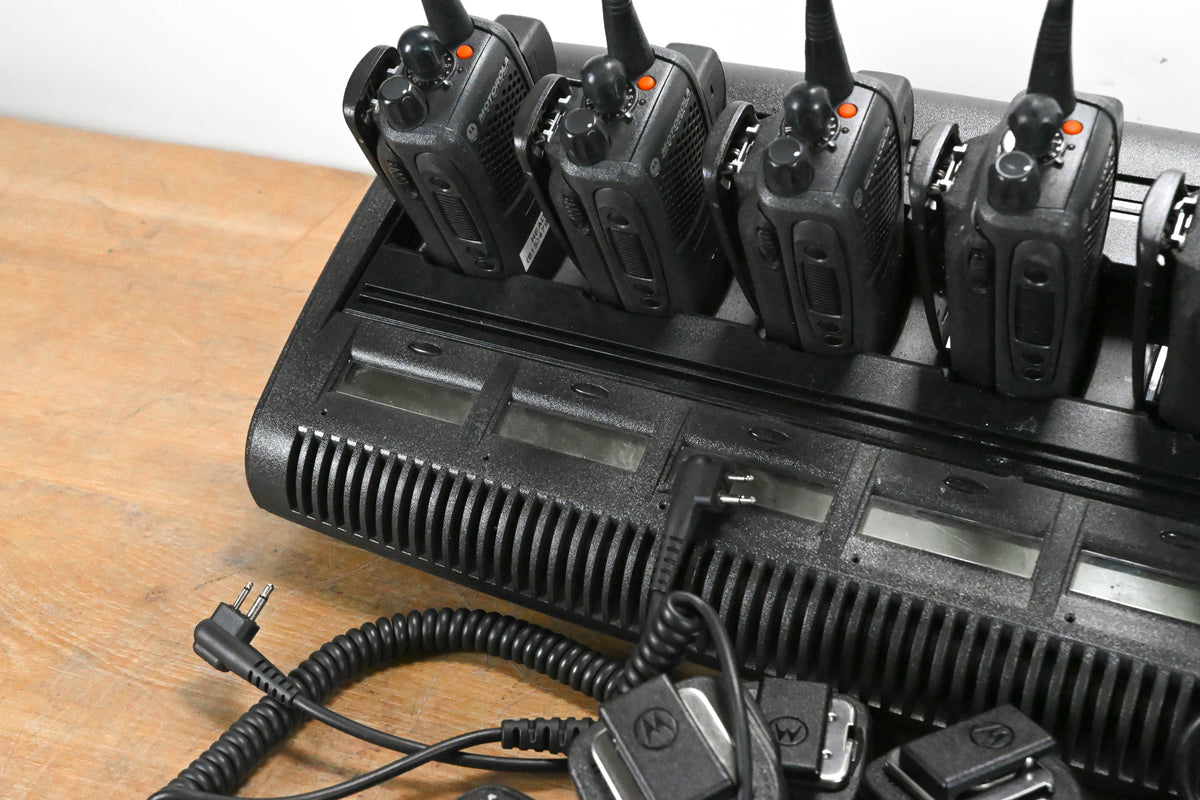 Motorola PR860 UHF (450-512MHz) 6-Radio Bundle w/ Impres Charger & Mics