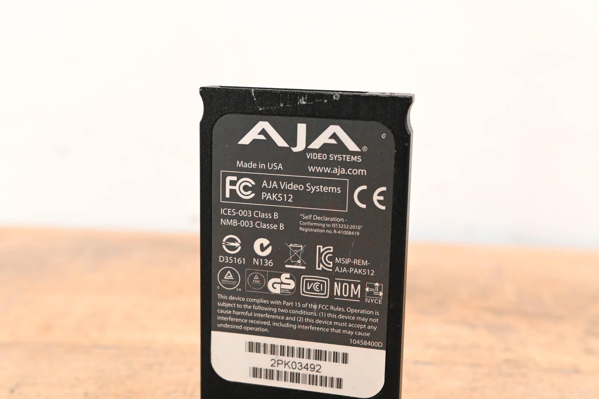AJA PAK512 SSD Module for Ki Pro Systems