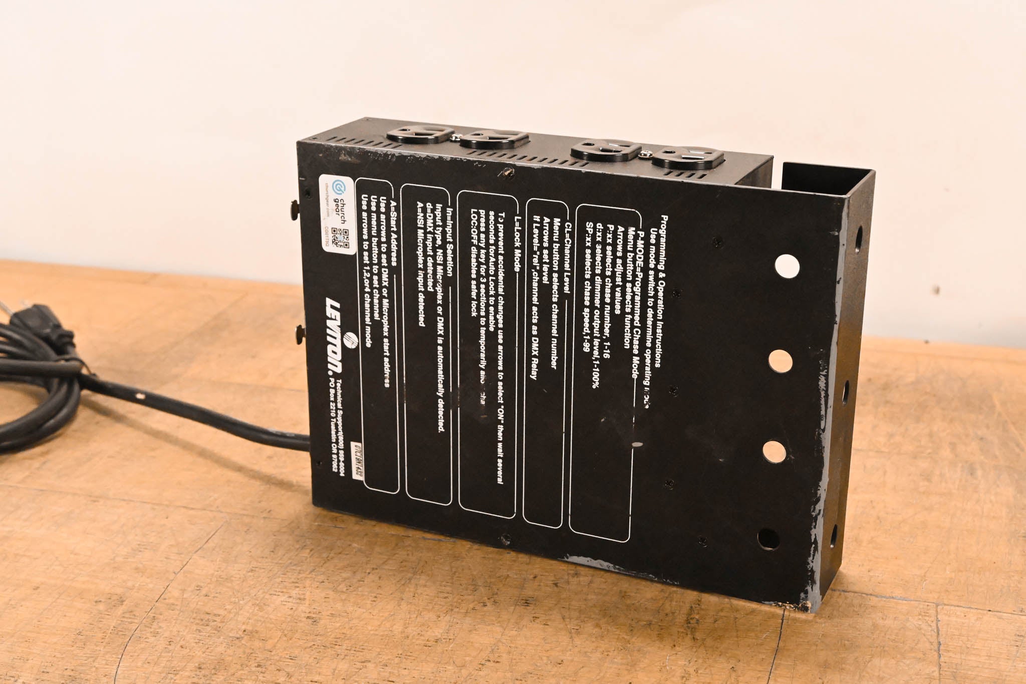 Leviton D4DMX-MD3 4-Channel Programmable Dimmer Pack