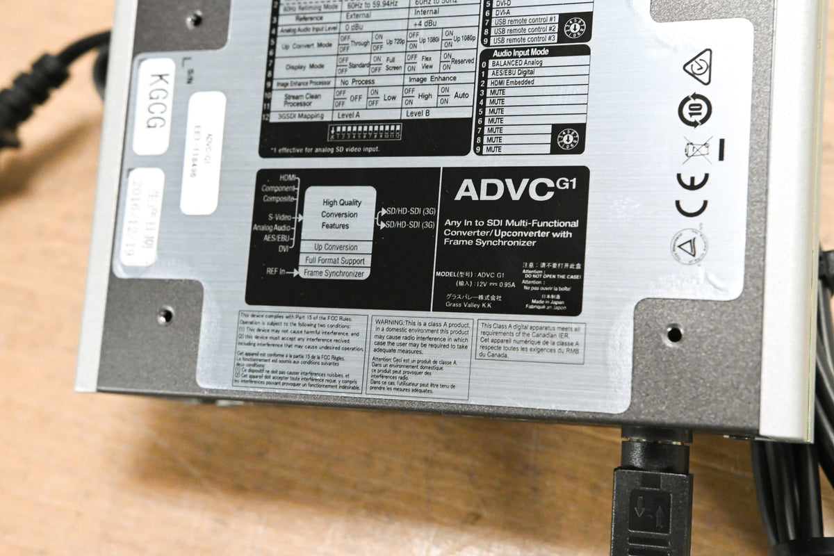 Grass Valley ADVC G1 Any-In to SDI Converter/Upconverter with Frame Sync