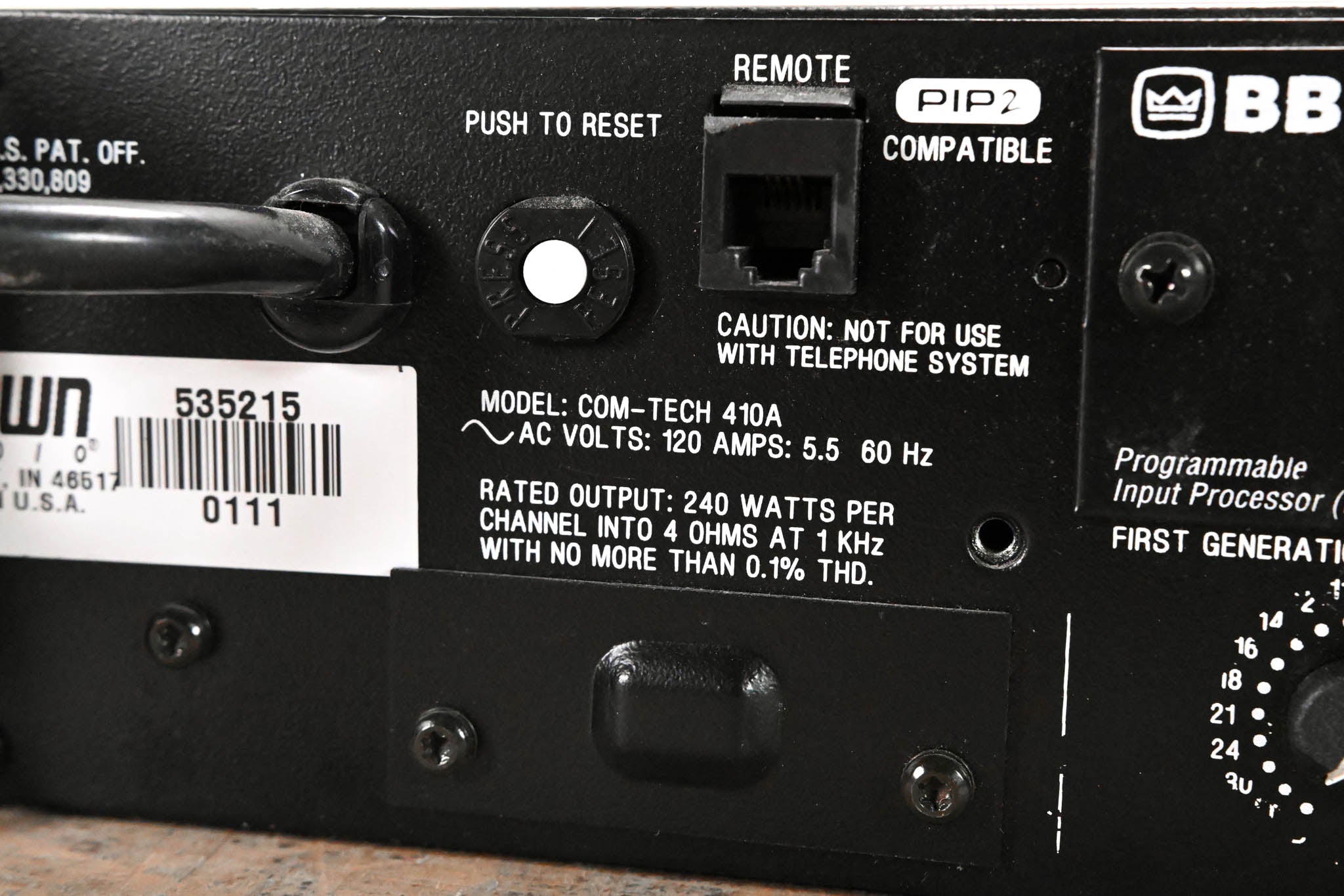 Crown Com-Tech 410 2-Channel Power Amplifier