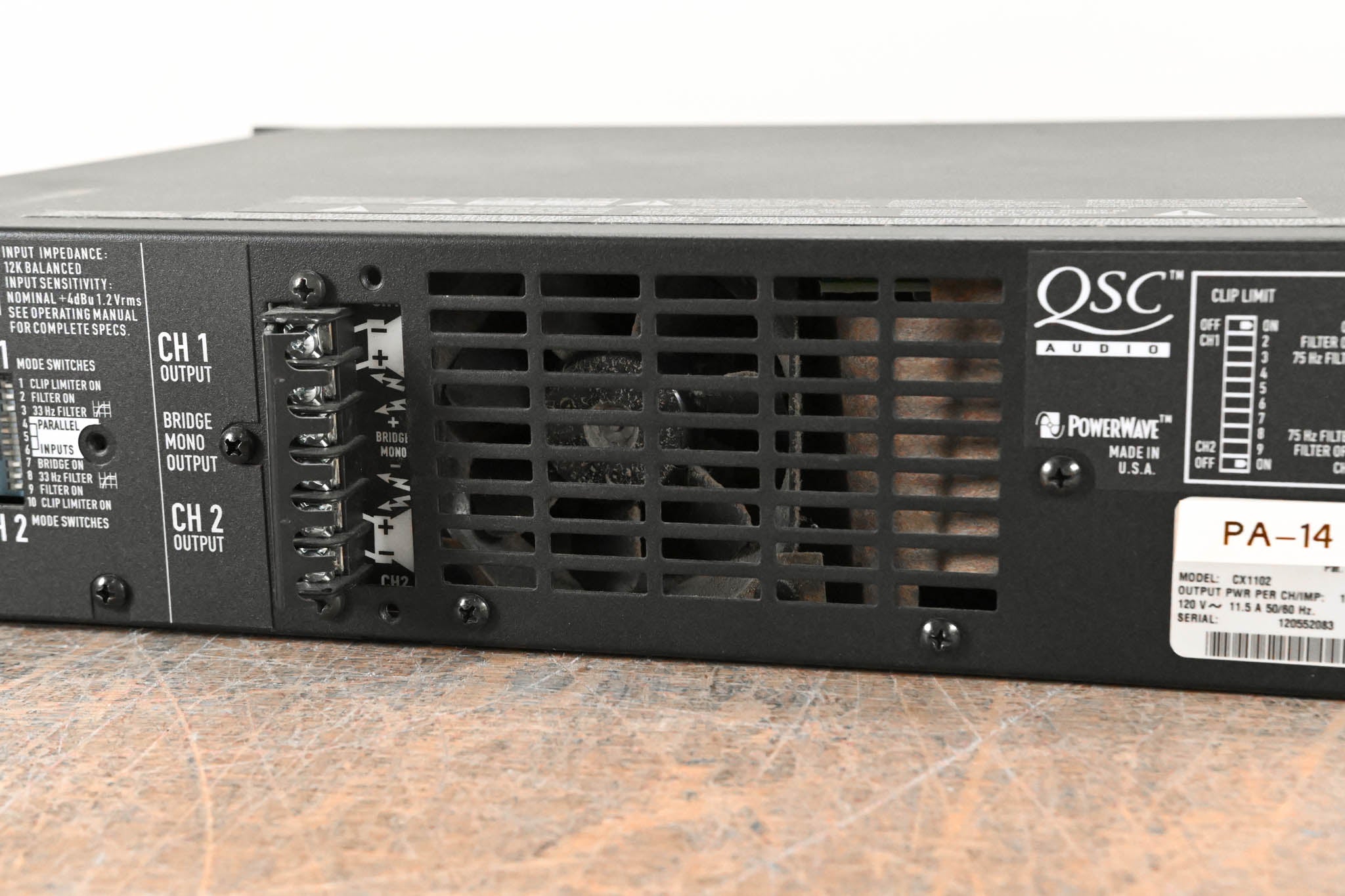 QSC CX1102 700W 2-Channel Power Amplifier