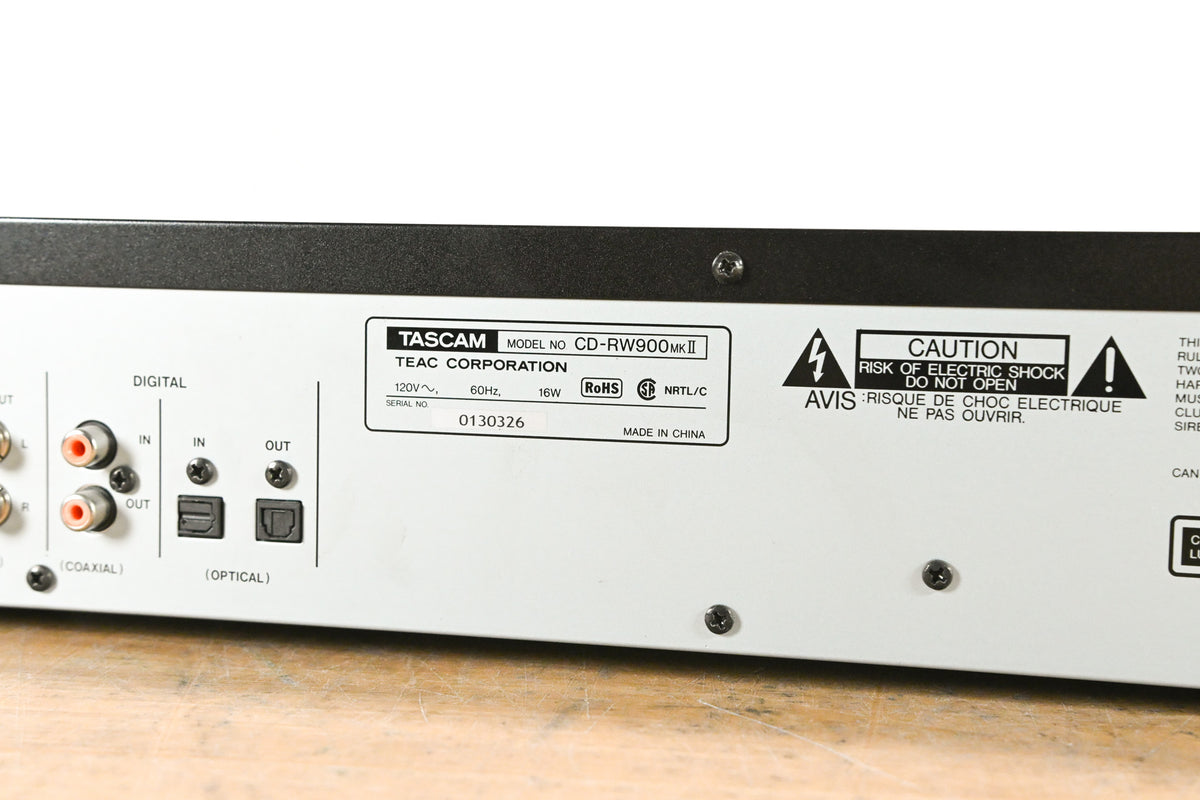 TASCAM CD-RW900 MKII Professional Rack-Mountable CD Recorder/Player