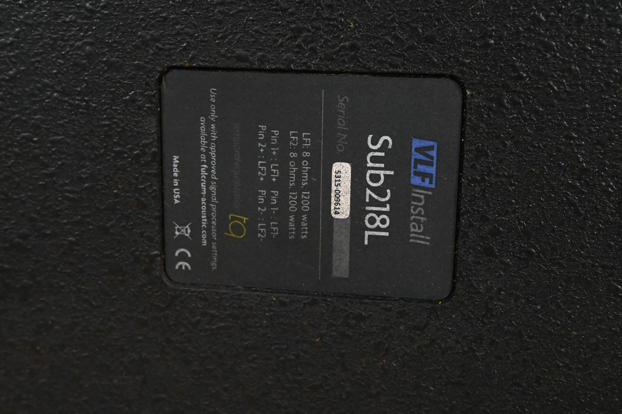 Fulcrum Acoustic Sub218L Dual 18” Passive Subwoofer