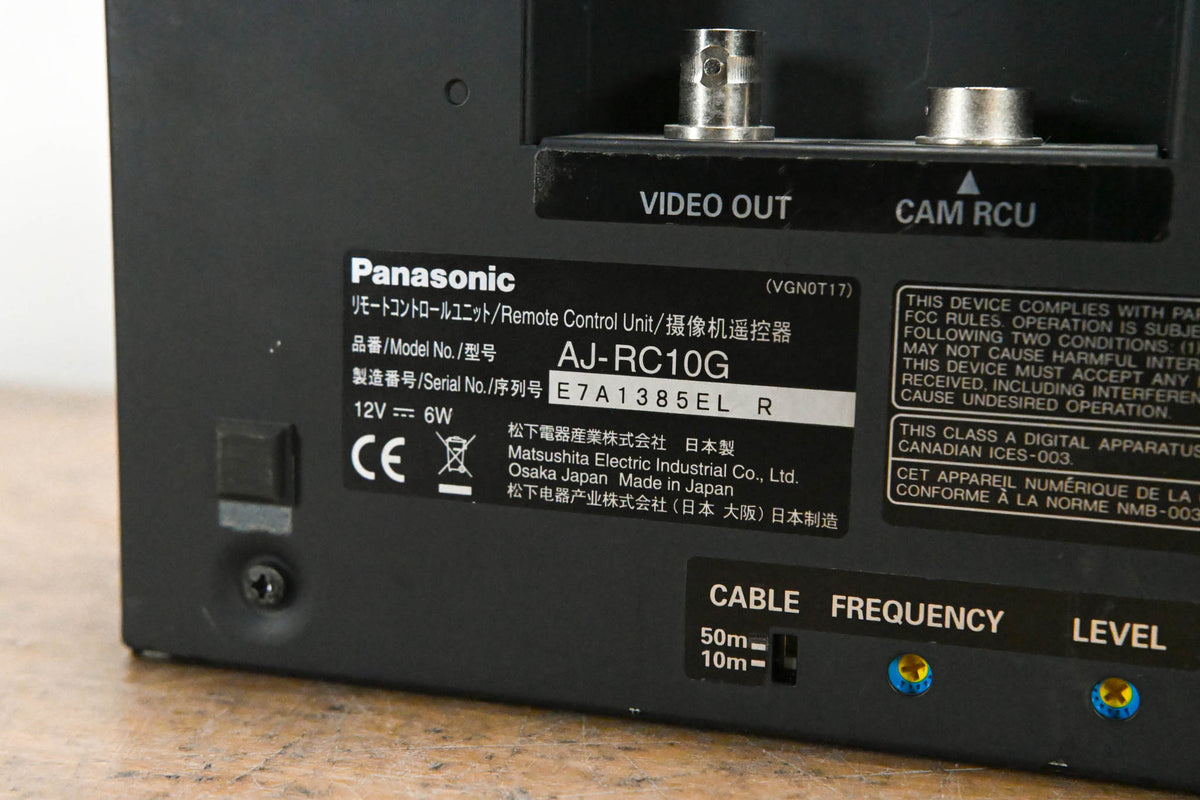 Panasonic AJ-RC10G Remote Control Unit