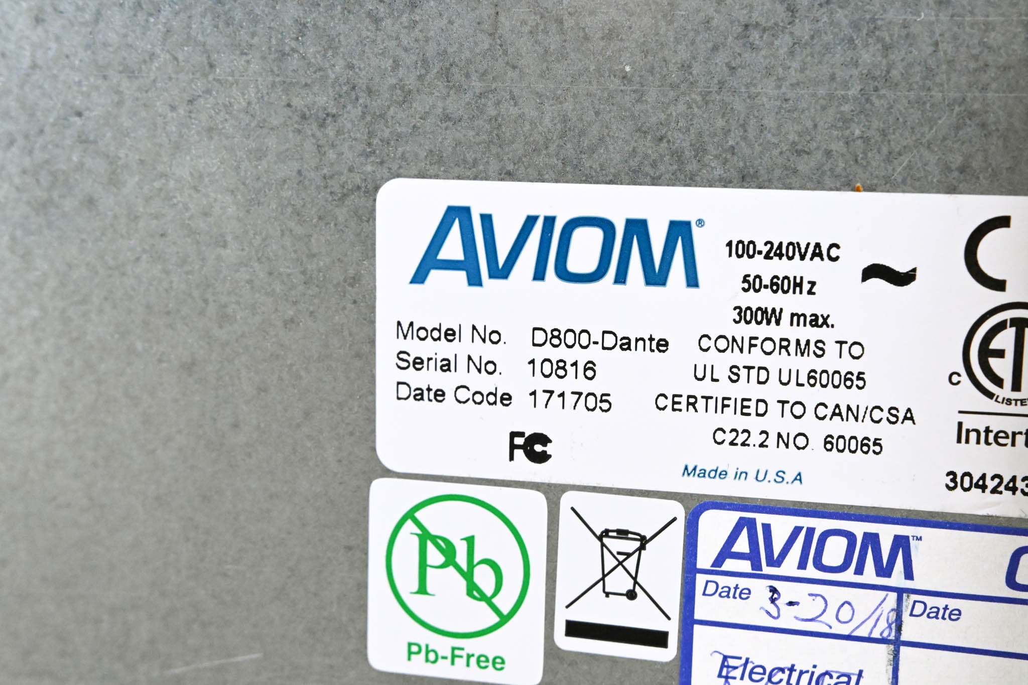 Aviom D800-Dante A-Net Distributor with Dante Connectivity