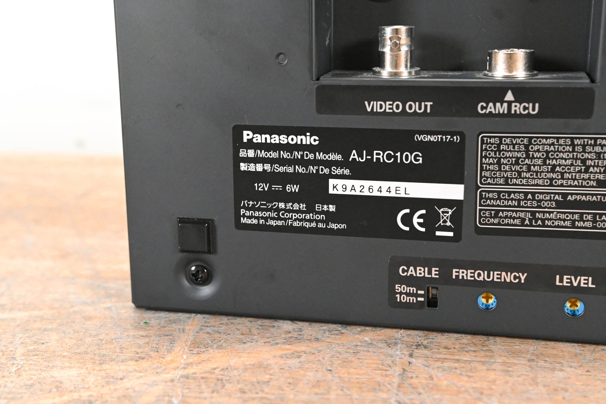 Panasonic AJ-RC10G Remote Control Unit