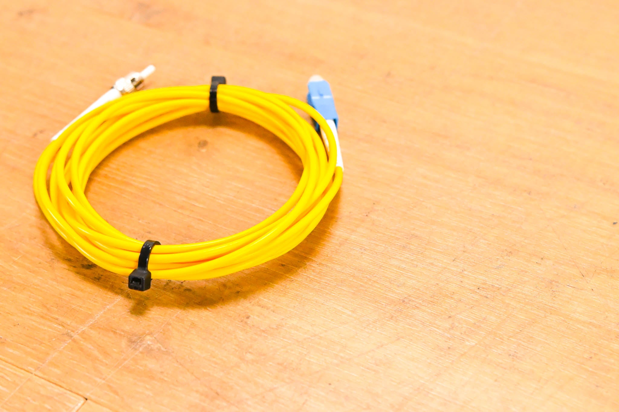 Unbranded SC-ST Simplex Single Mode Fiber Optic Patch Cable - 10'