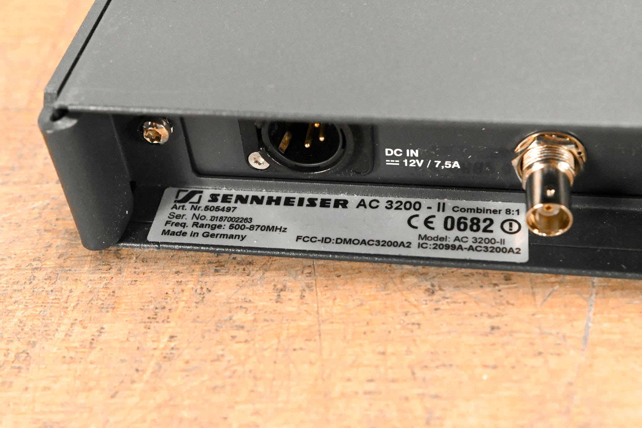 Sennheiser AC 3200-II Active 8-Channel Antenna Combiner NO POWER SUPPLY