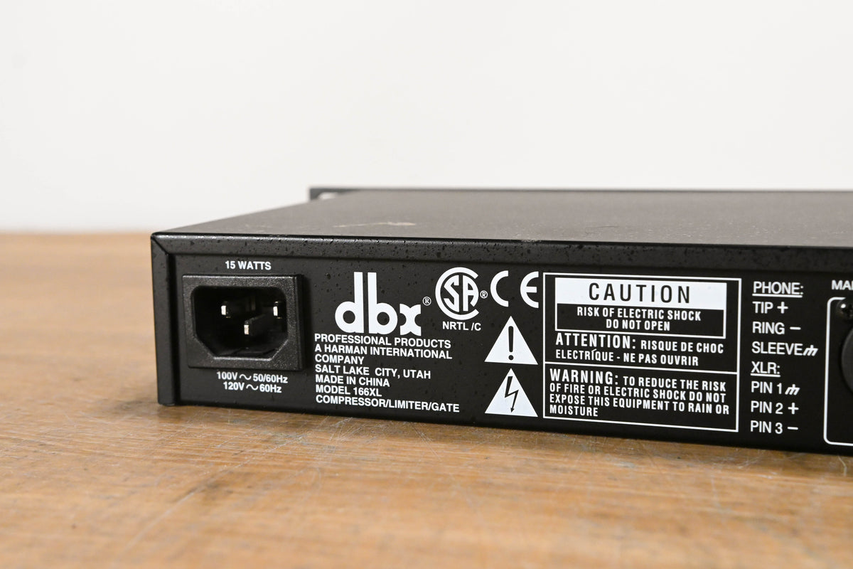 dbx 166XL 2-Channel Compressor/Limiter/Gate