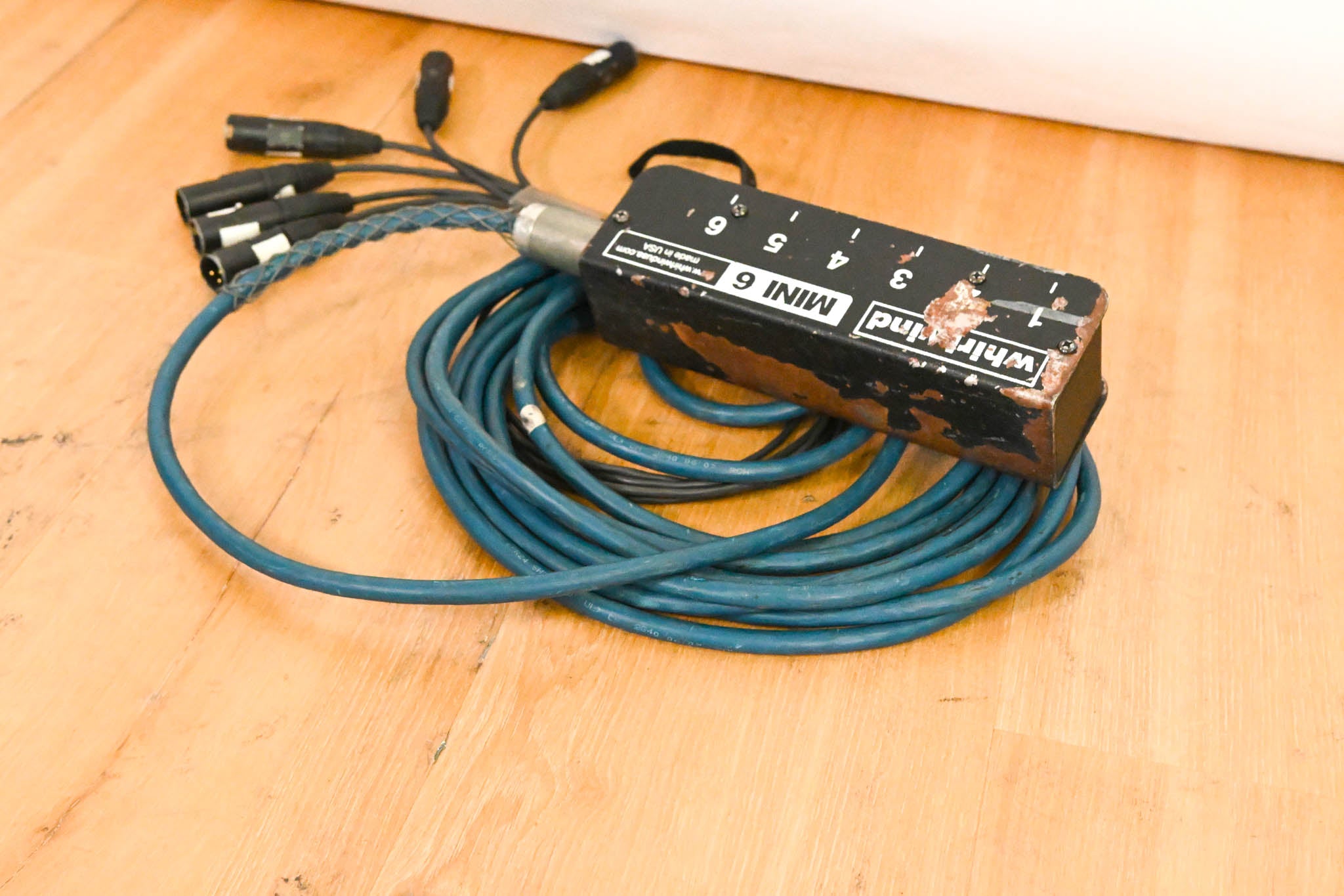 Whirlwind MS-6-M-NR-025 Mini 6 6-Channel Low-Profile Drop Snake - 25 ft