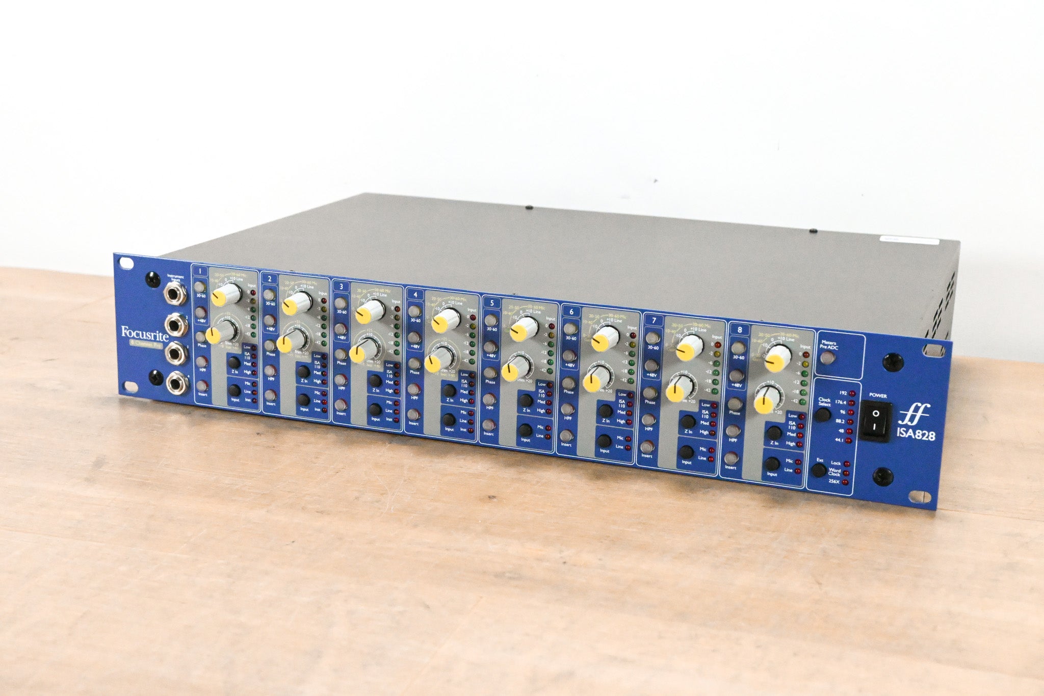 Focusrite ISA828 8-Channel Microphone Preamp w/ Optional Digital Card