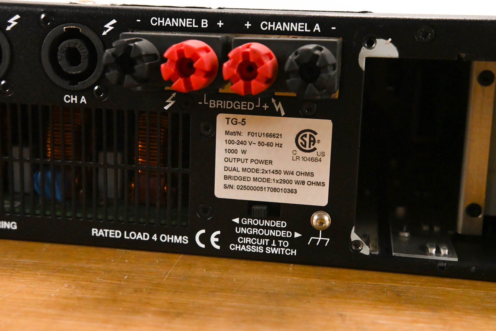 Electro-Voice (EV) TG-5 120V 2-Channel Tour Grade Power Amplifier