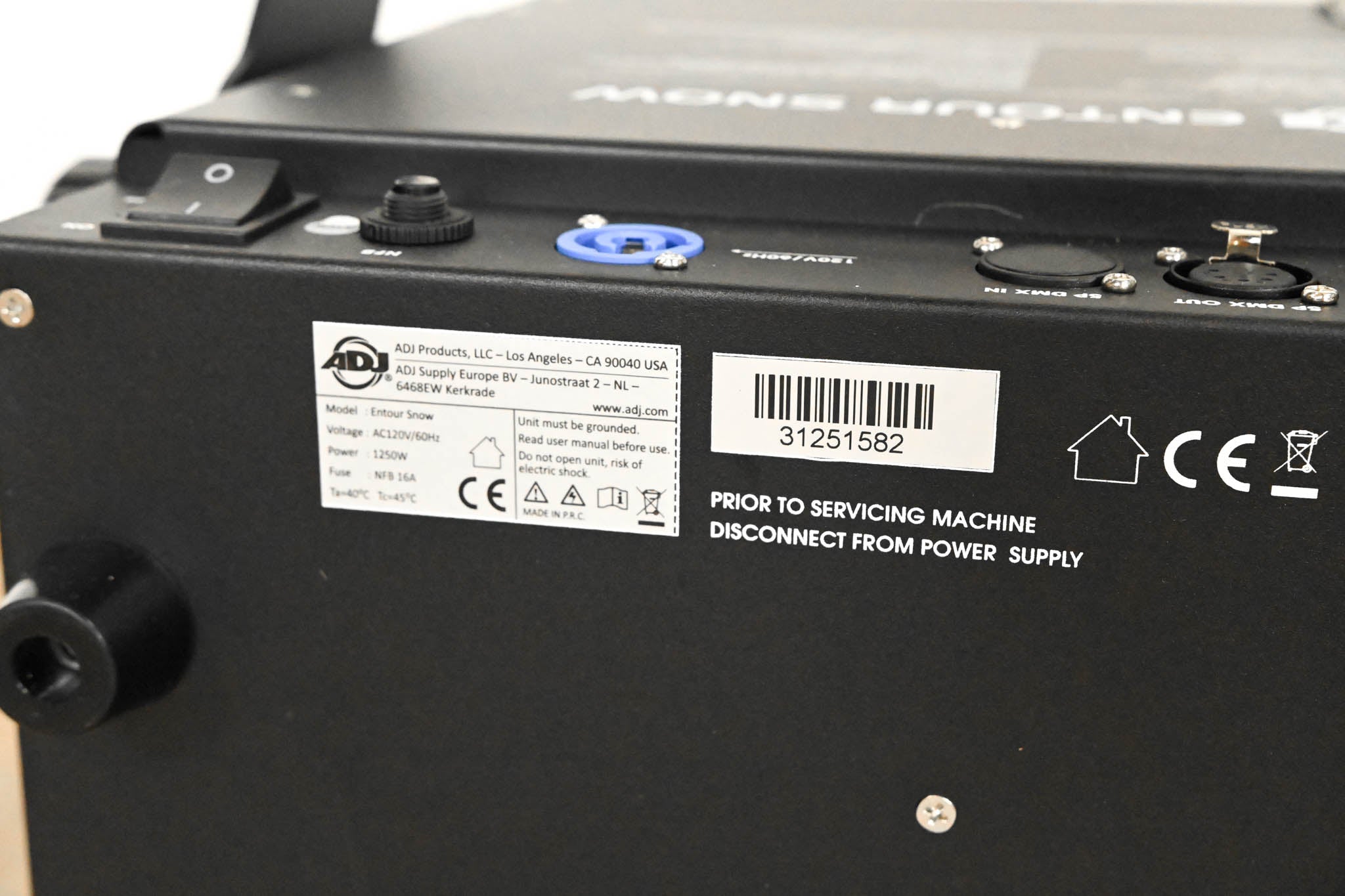 ADJ Entour Snow 1250W Snow Machine