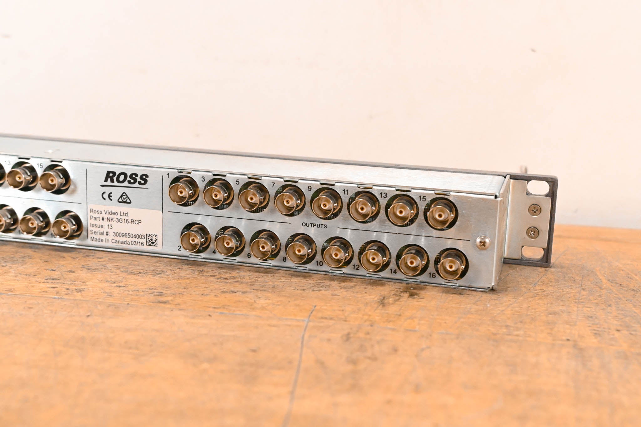 Ross NK-3G16-RCP 16 X 16 3G/HD/SD SDI Router w/ Control Panel (NO PSU)