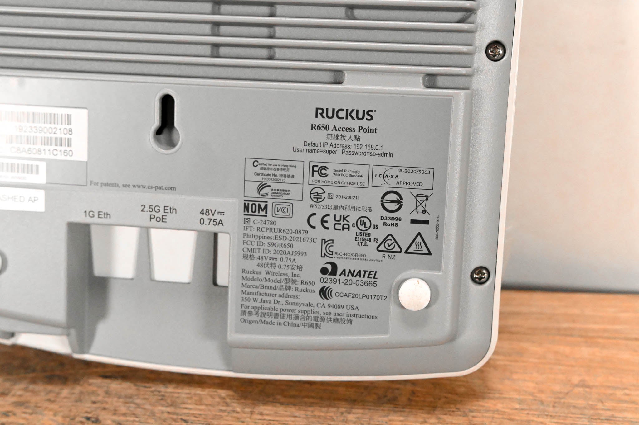 Ruckus R650 Indoor Access Point