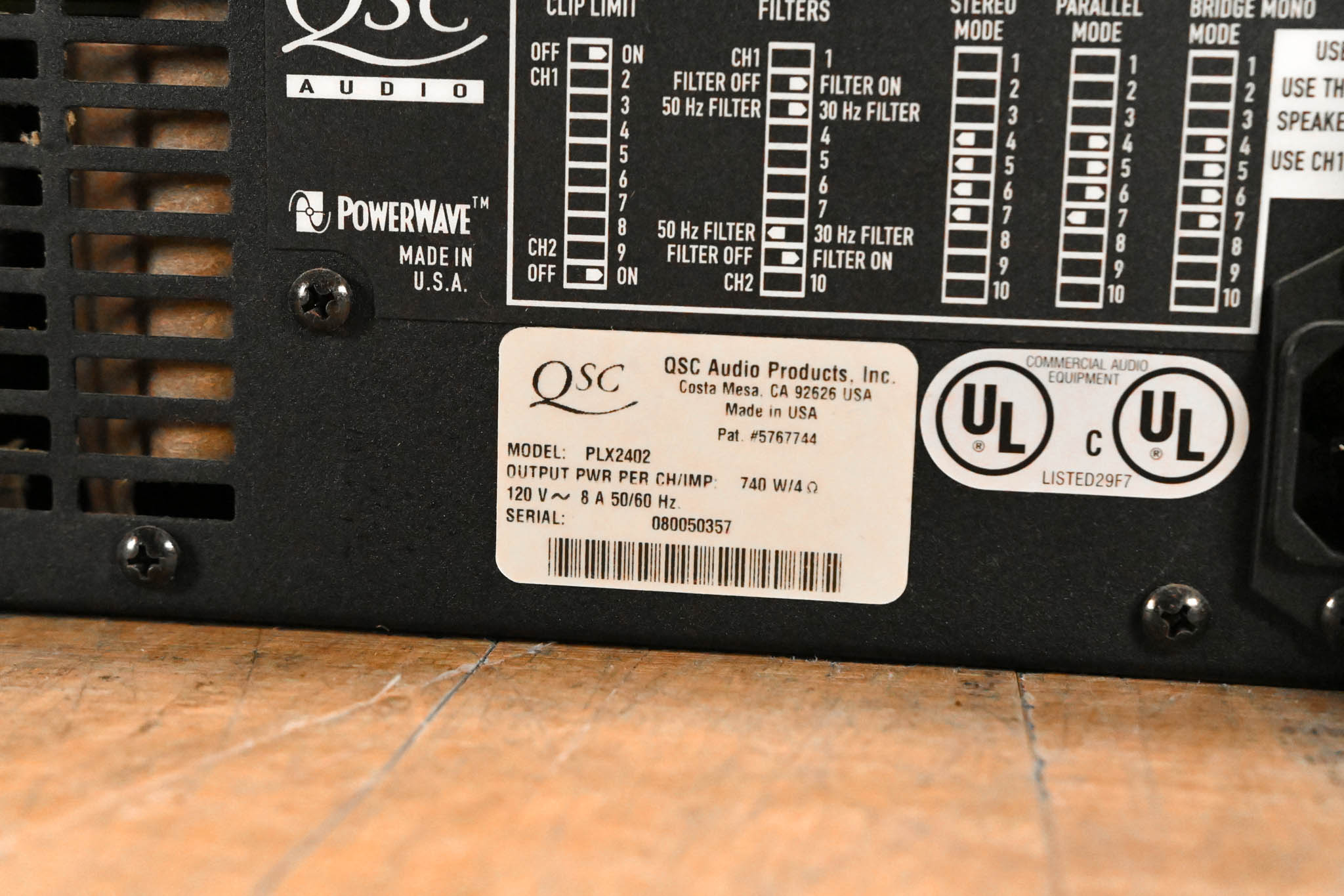 QSC PLX2402 2-Channel Power Amplifier