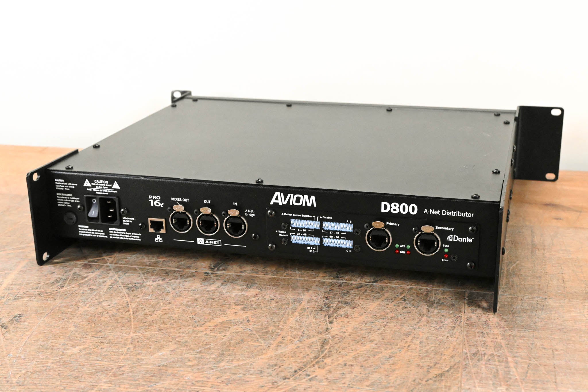 Aviom D800-Dante A-Net Distributor with Dante Connectivity