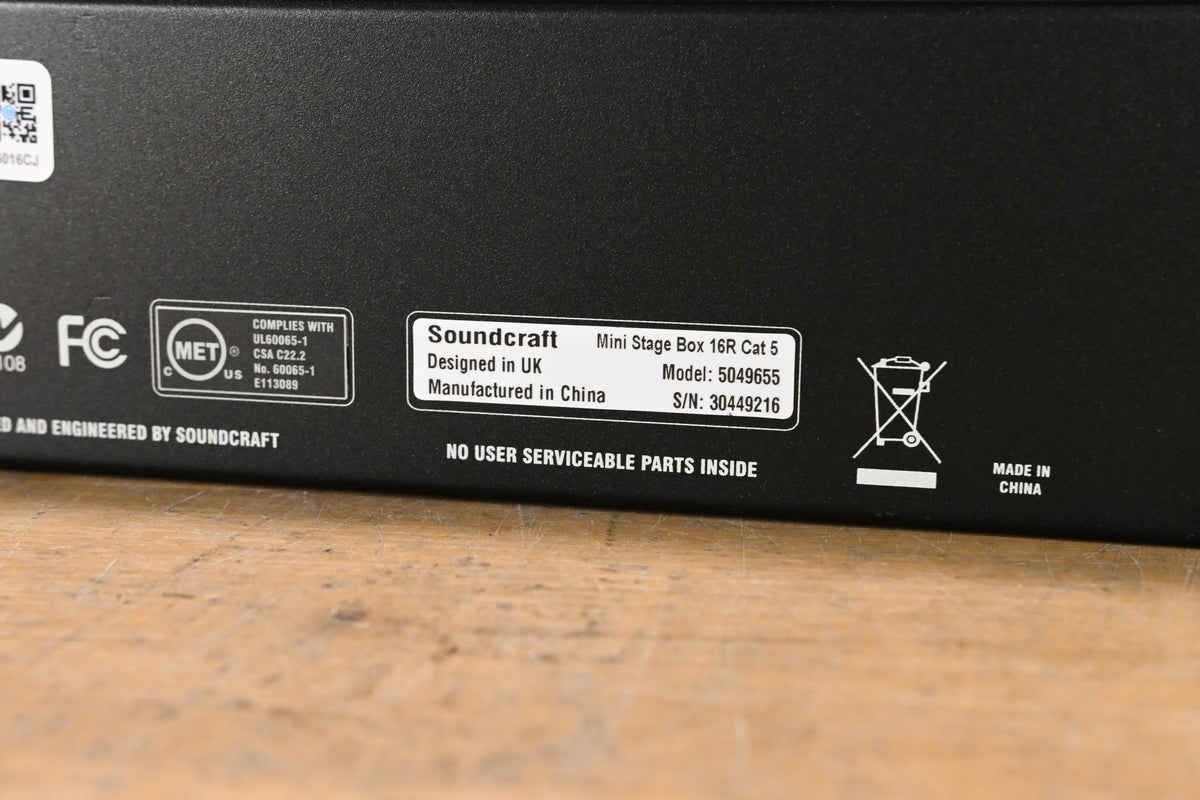 Soundcraft Mini Stagebox 16R Cat 5 16-CH Digital Stage Box w/ MADI Card