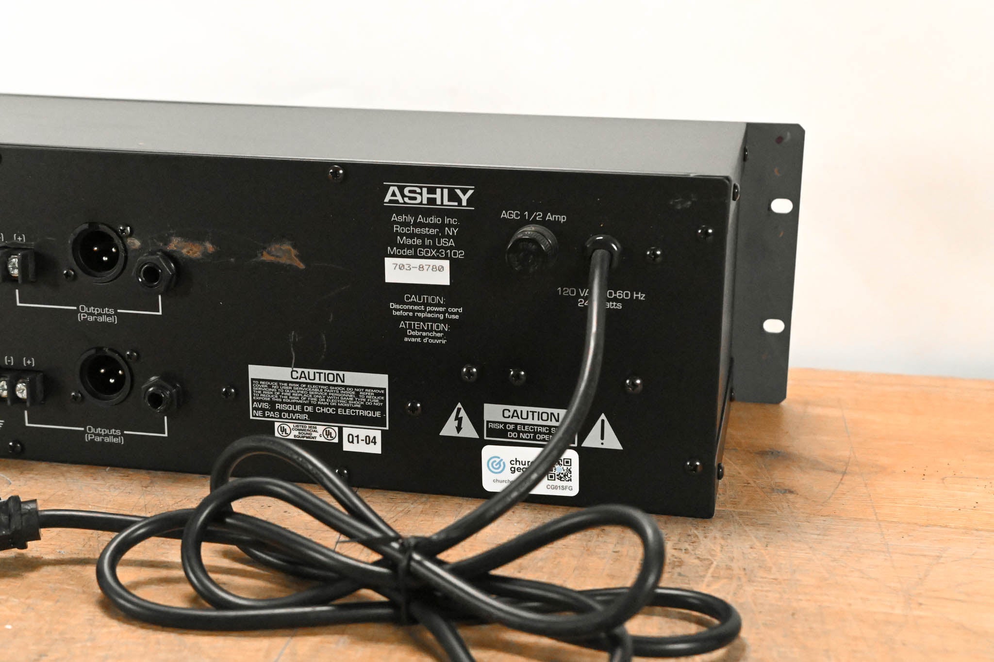 Ashly GQX-3102 2-Channel 31-Band Graphic Equalizer