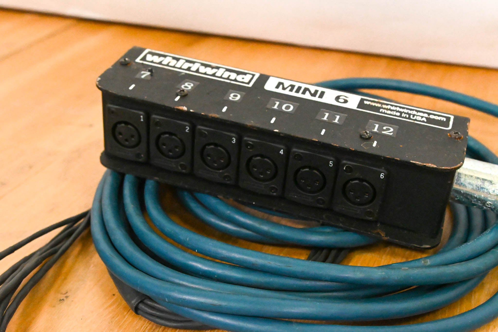Whirlwind MS-6-M-NR-025 Mini 6 6-Channel Low-Profile Drop Snake - 25 ft