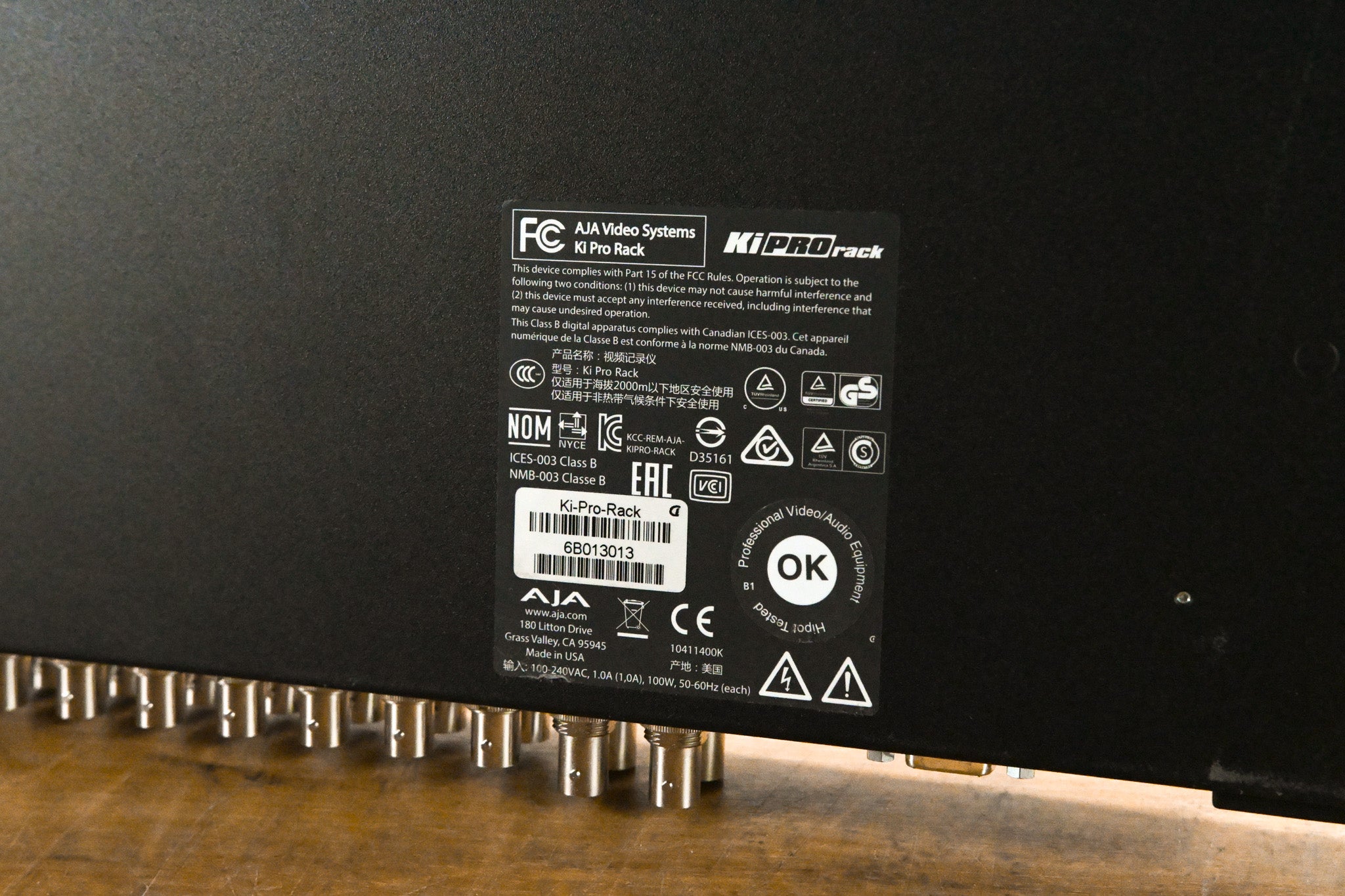 AJA Ki Pro Rack File-Based 1RU Video Recorder and Player
